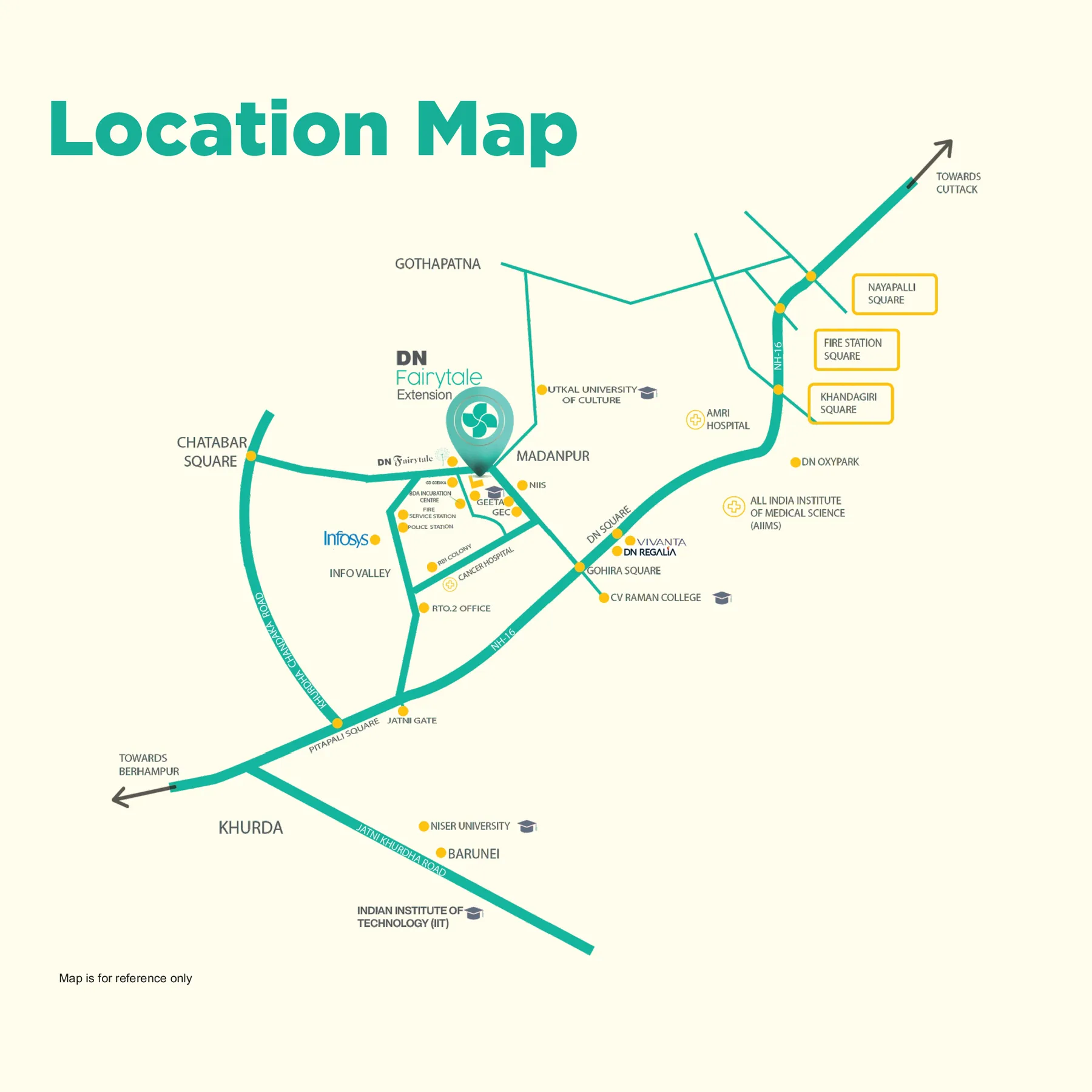 DN Fairytale Extension Madanpur Bhubaneswar: location map