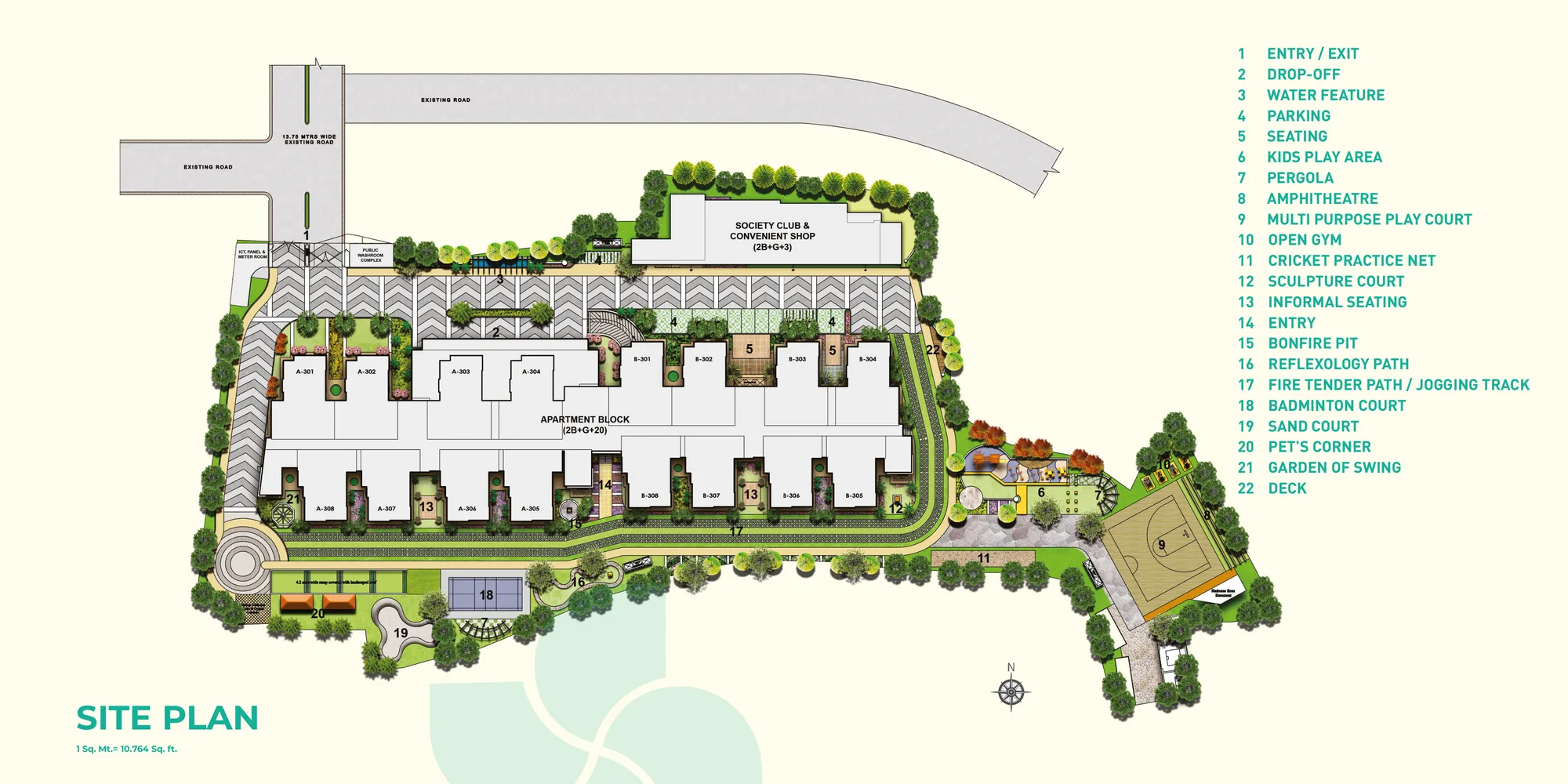 DN Fairytale Extension, Madanpur: 3 BHK Homes Near Infovalley — floor plan preview