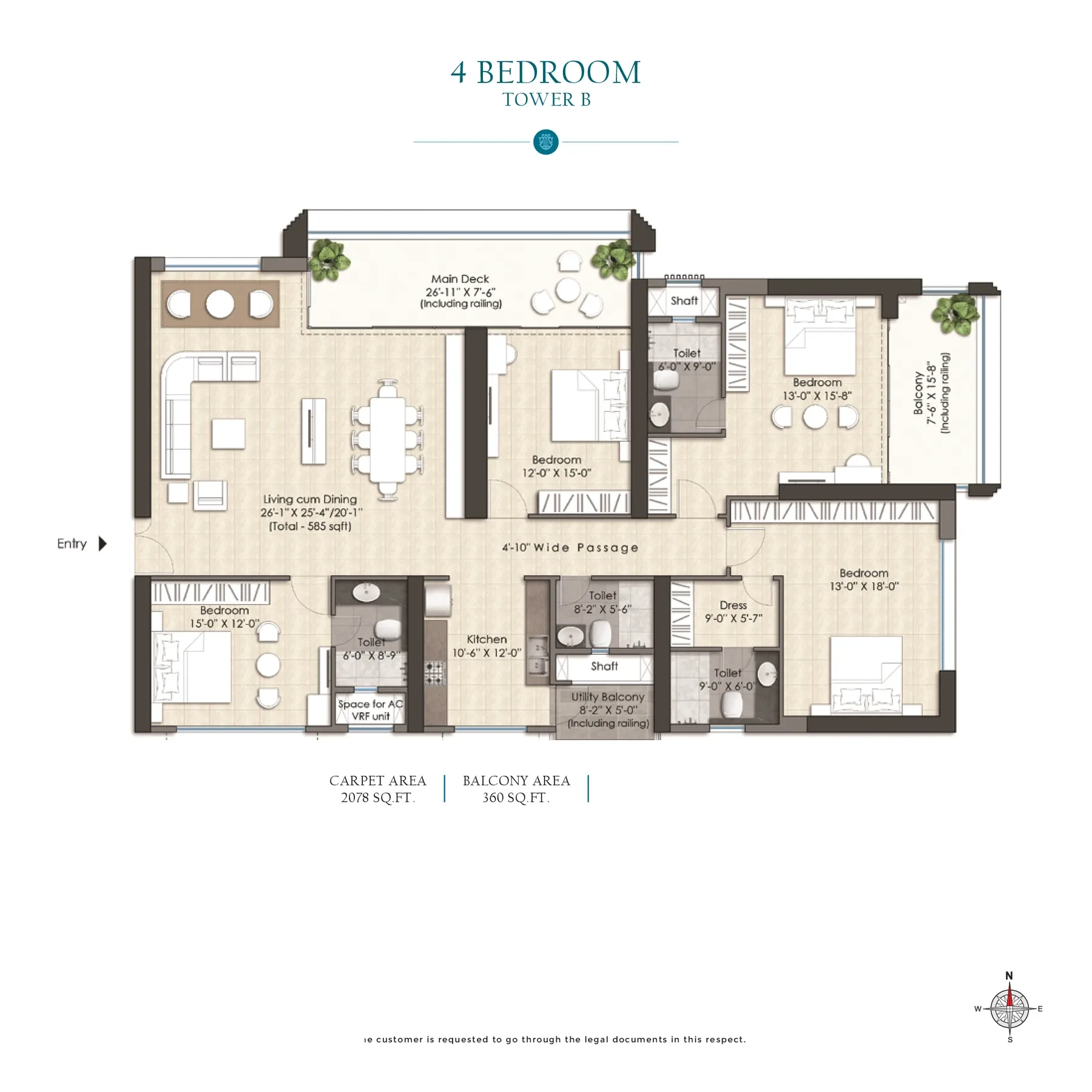 4 Bedroom (Tower B)
