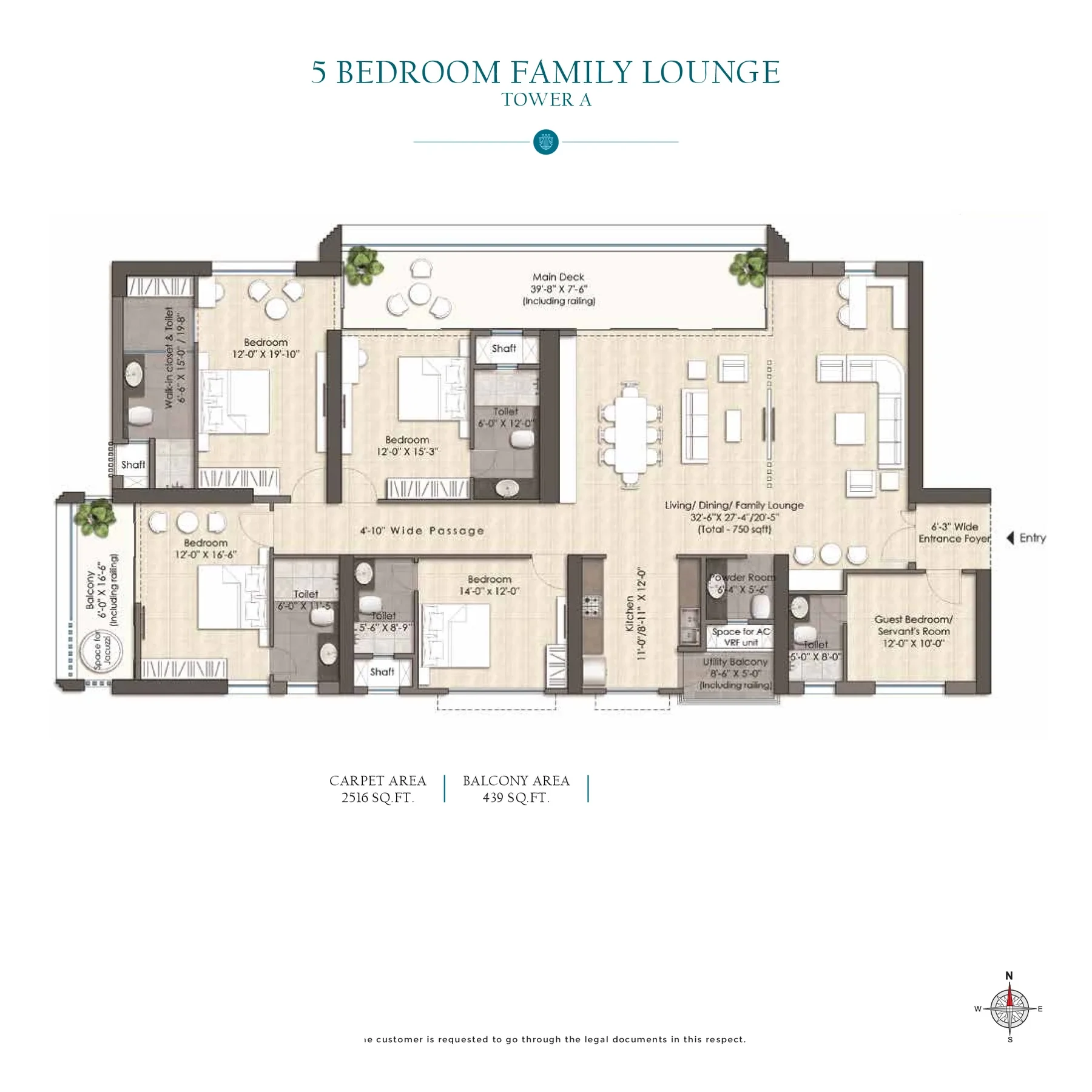 5 Bedroom + Family Lounge (Tower A)