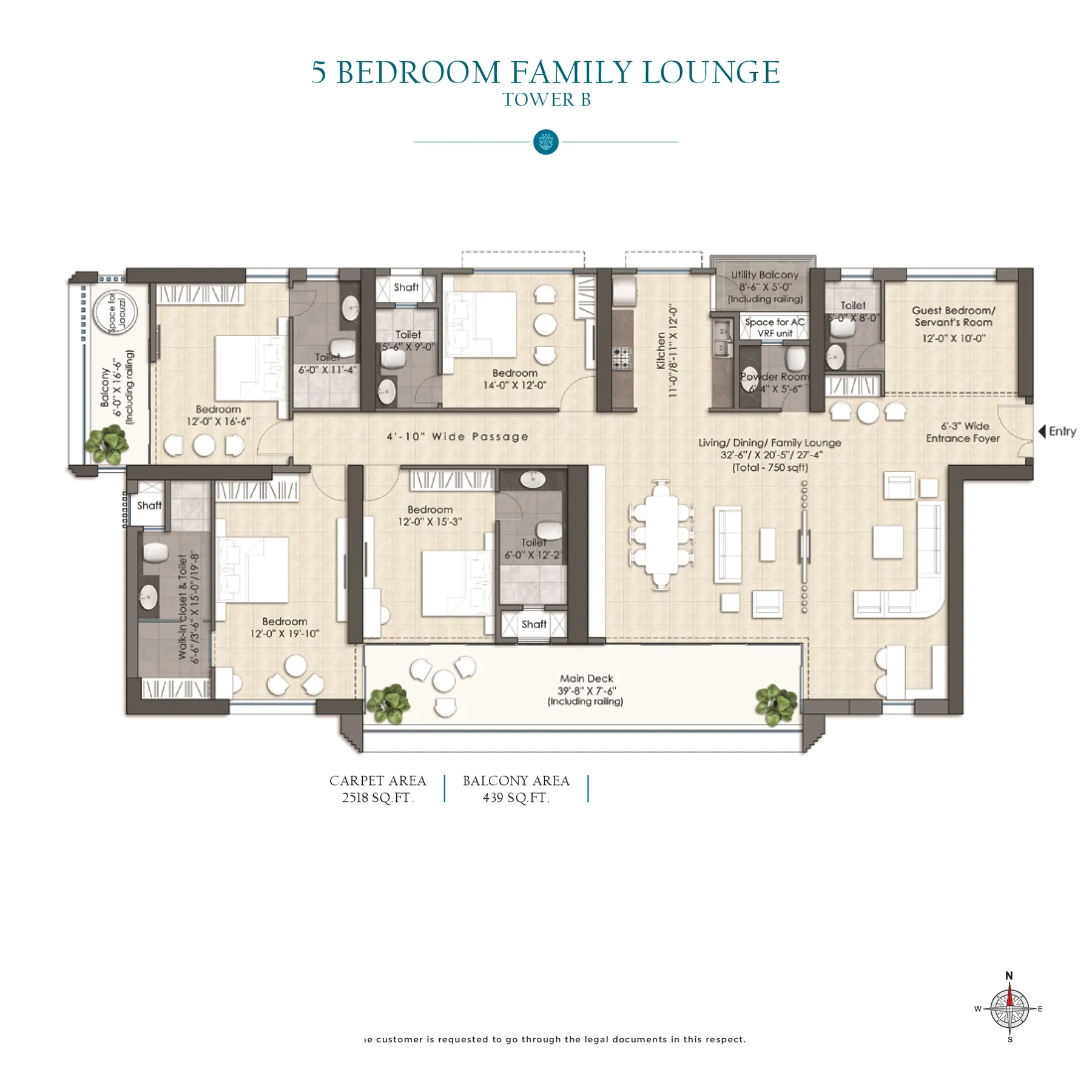 5 Bedroom + Family Lounge (Tower B)