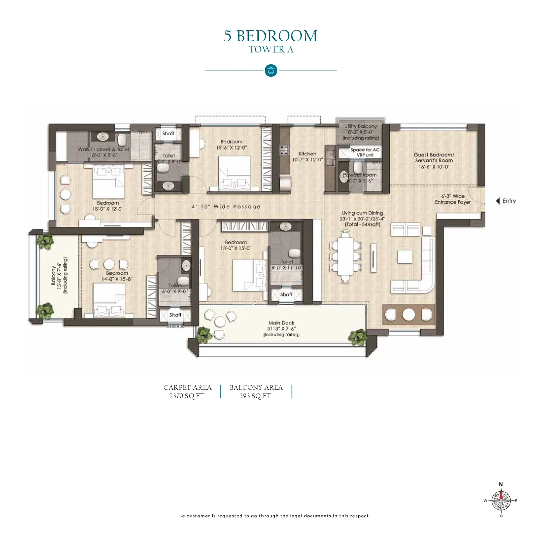 5 Bedroom (Tower A)