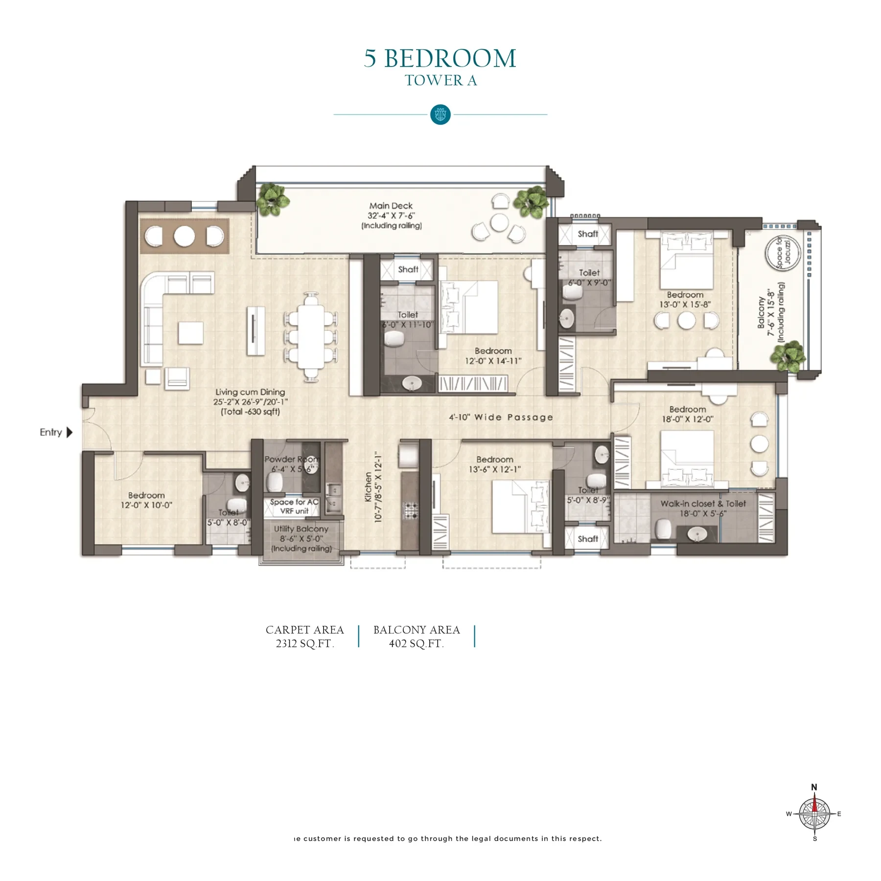 5 Bedroom (Tower A)