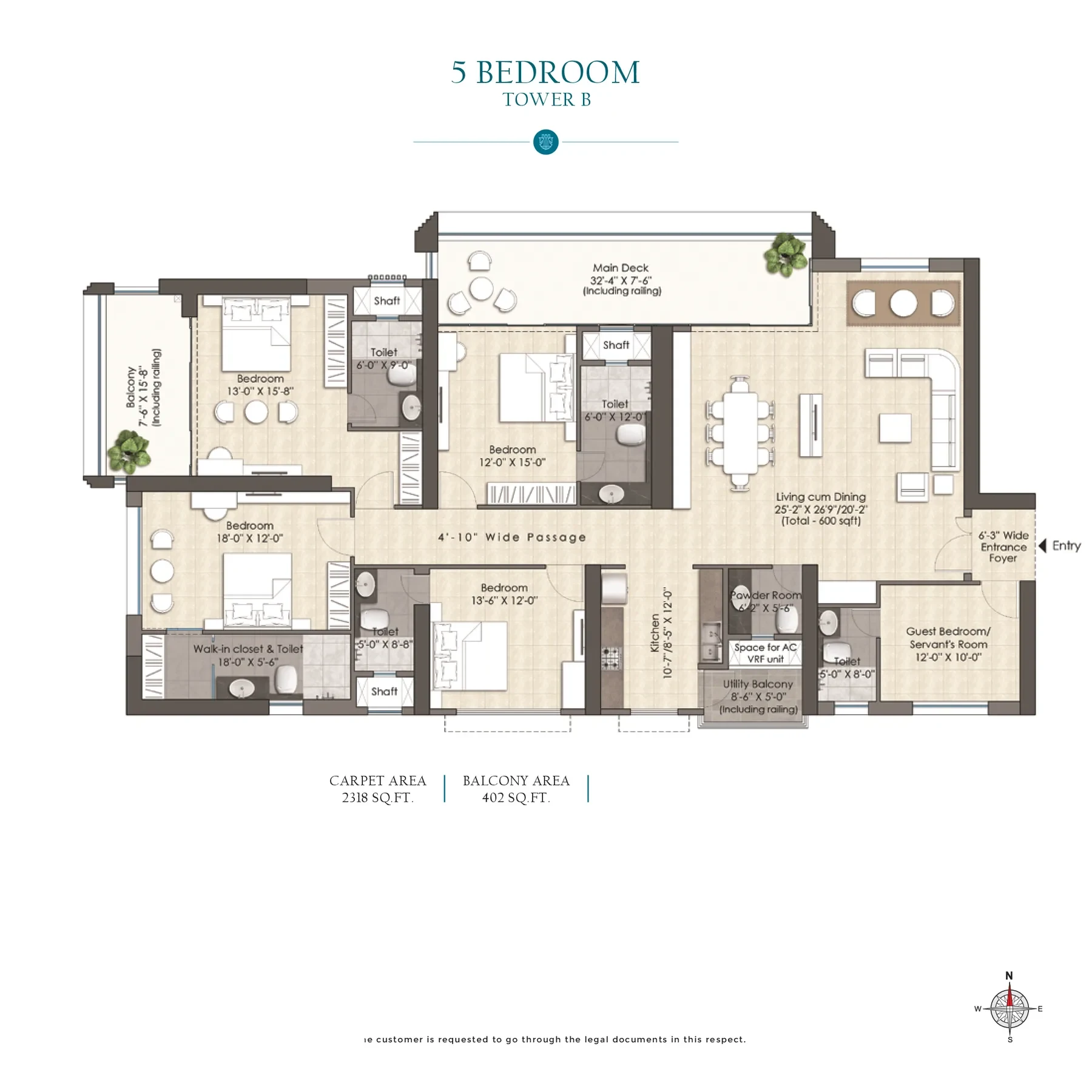 5 Bedroom (Tower B)