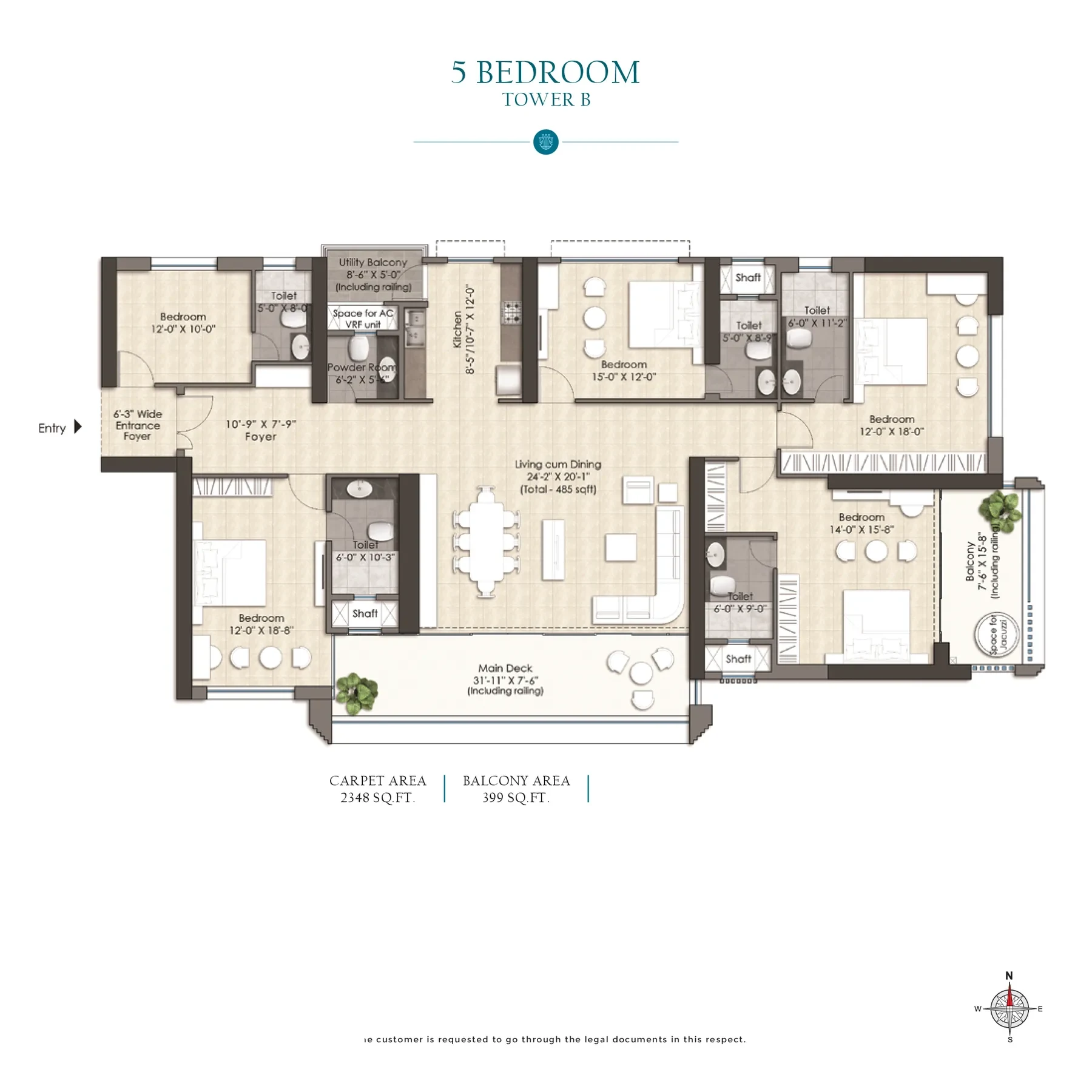 5 Bedroom (Tower B)