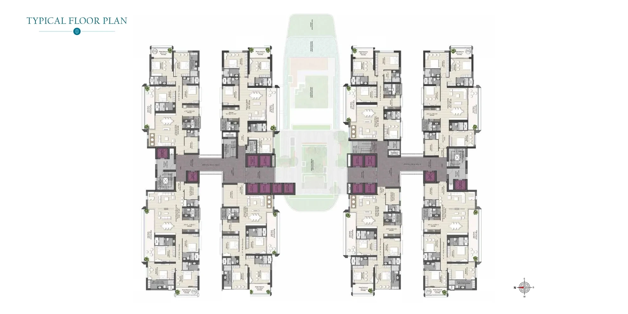 Typical Floor Plan – Towers A & B