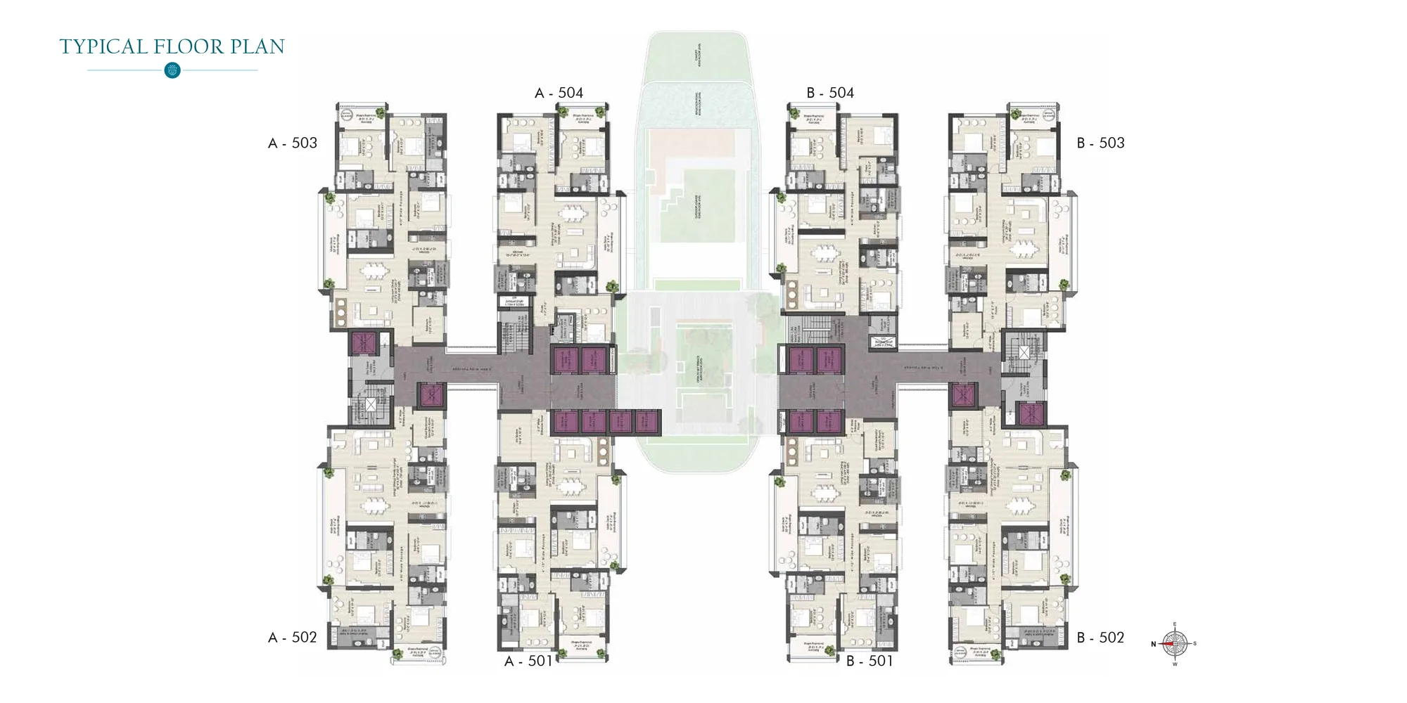 Typical Floor Plan – Towers A & B