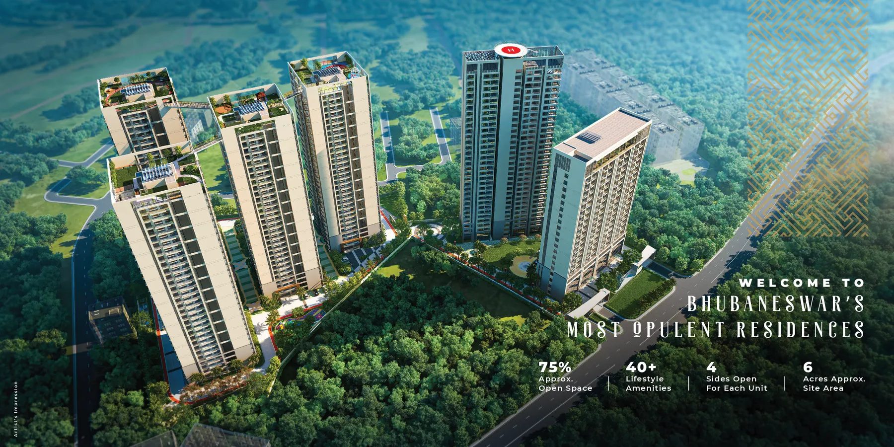 DN Pallaciya Sundarpur Bhubaneswar: aerial view