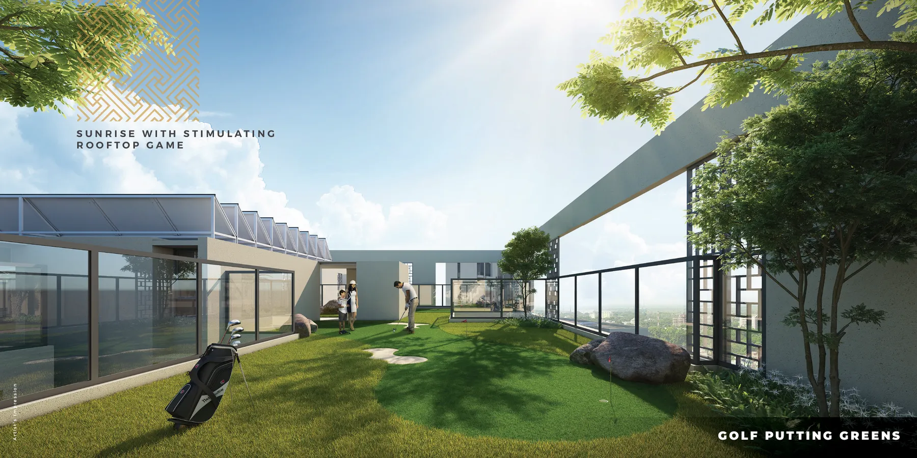 DN Pallaciya Sundarpur Bhubaneswar: rooftop golf putting green