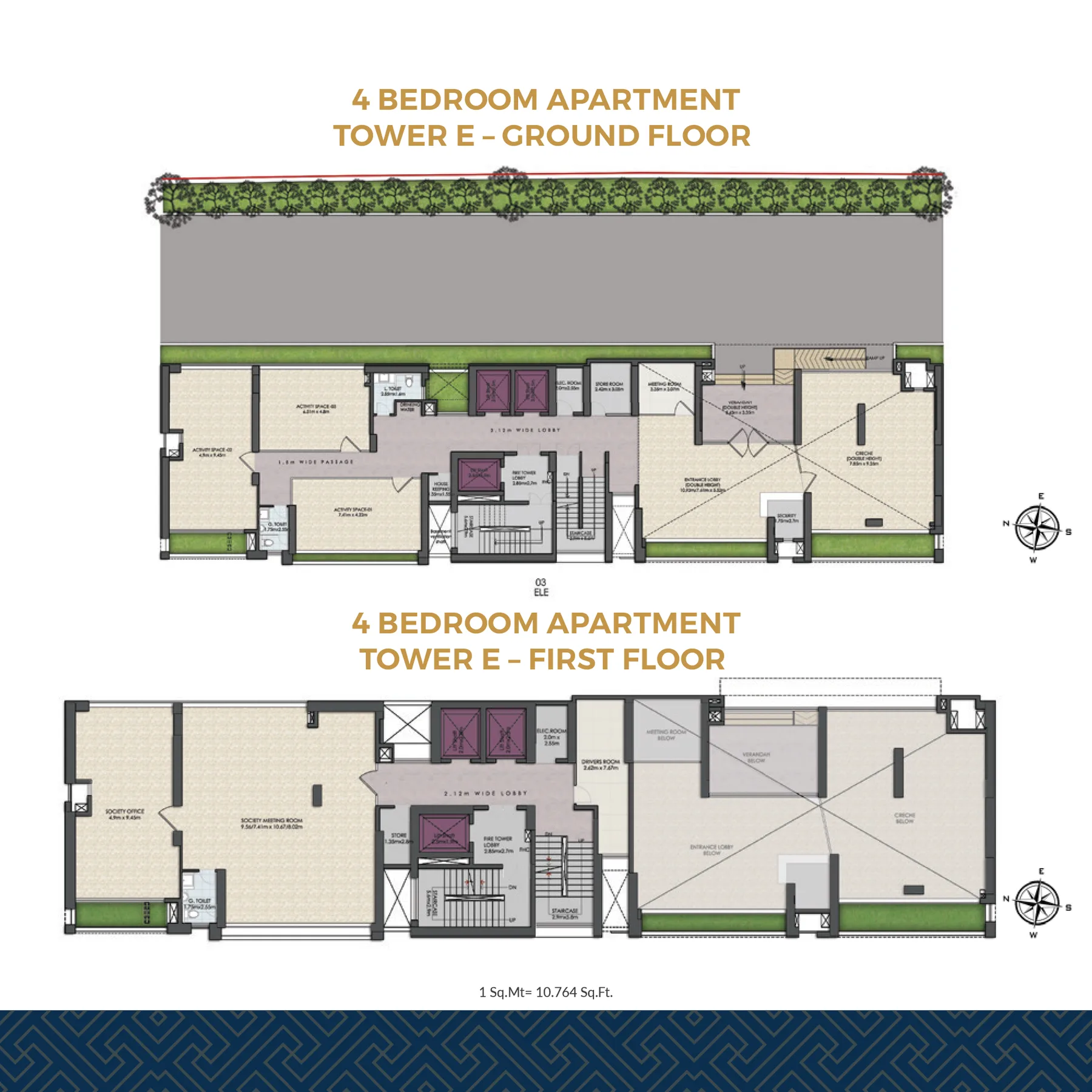 Tower E – 4 Bedroom, Ground & First Floor