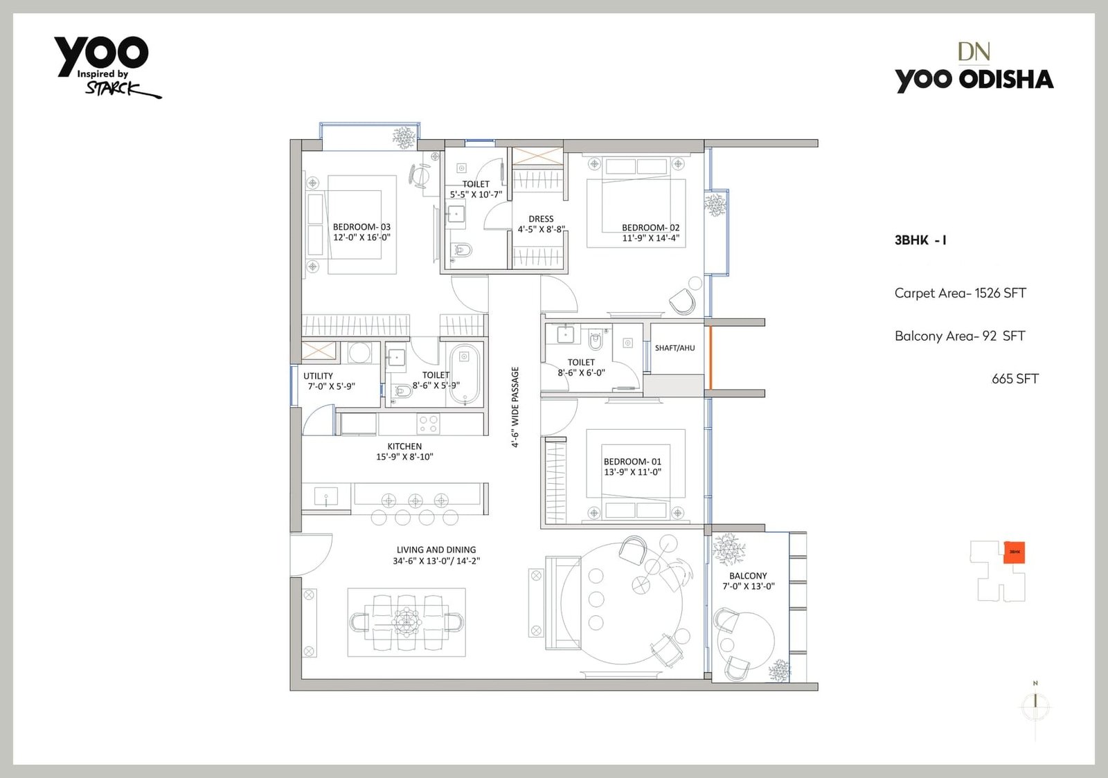 3 BHK – I (Tower C)