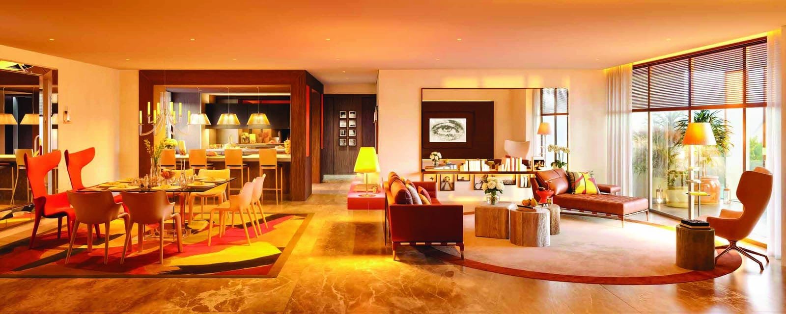 DN YOO Odisha 3 BHK living and dining room