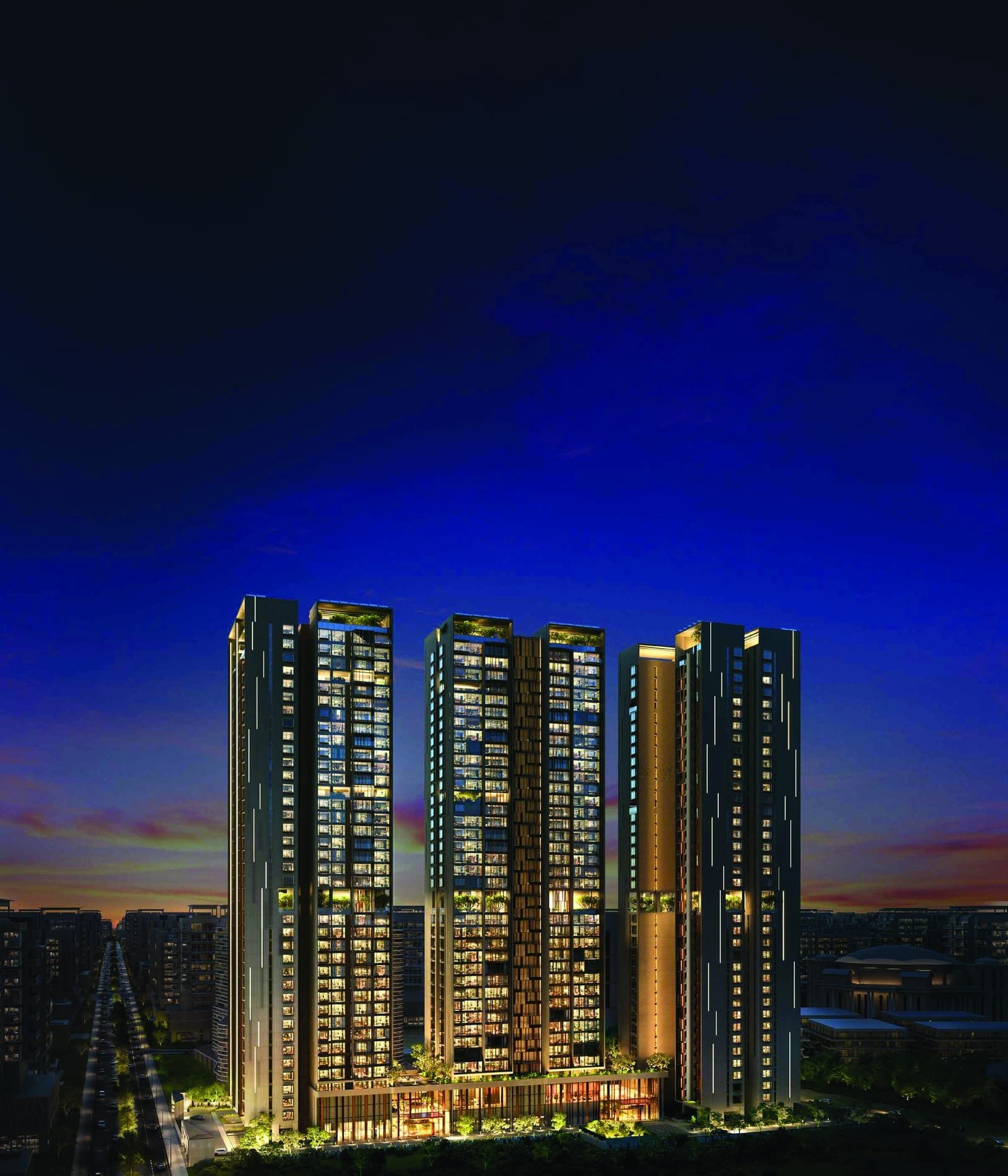 DN YOO Odisha three towers at night, Gajapati Nagar Bhubaneswar