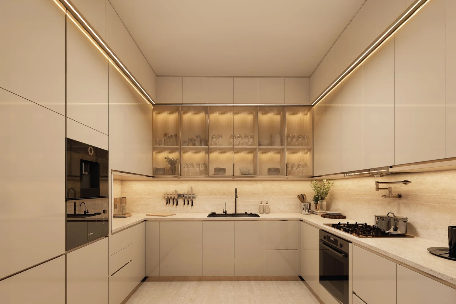 Greenz by Danube fully furnished kitchen with Italian fittings