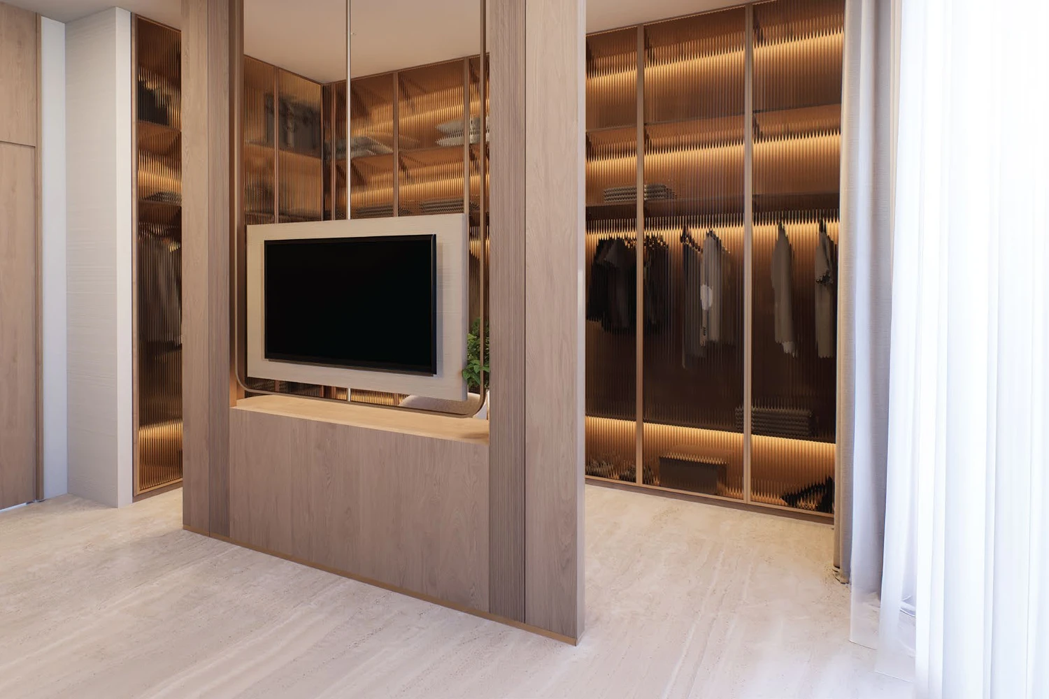 Greenz by Danube walk-in wardrobe and dressing area