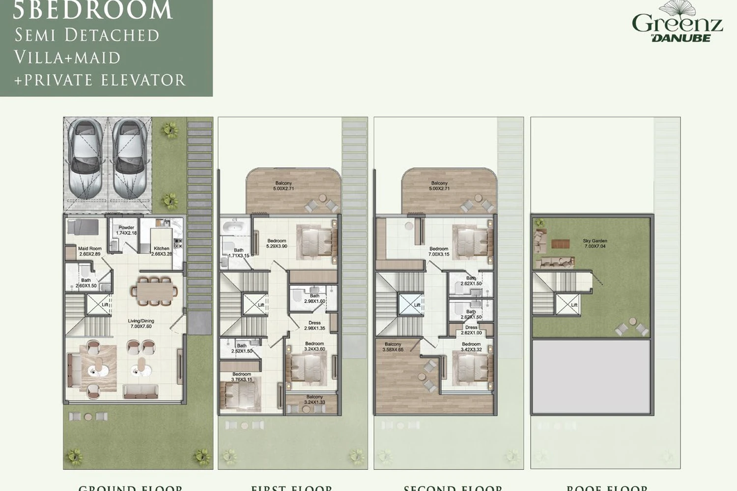 5-Bedroom Semi-Detached Villa (alternate view)