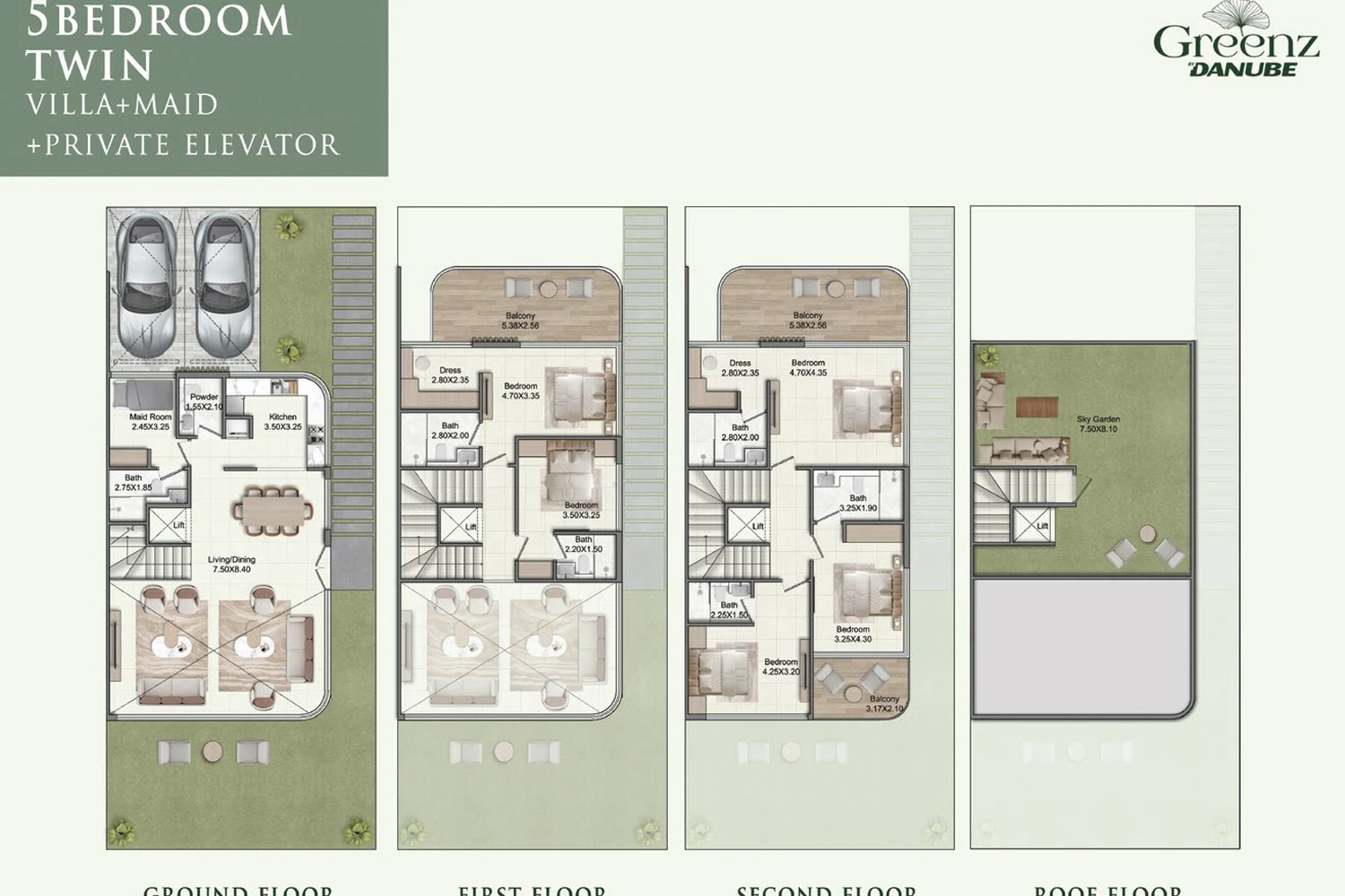 5-Bedroom Twin Villa + Maid + Private Elevator