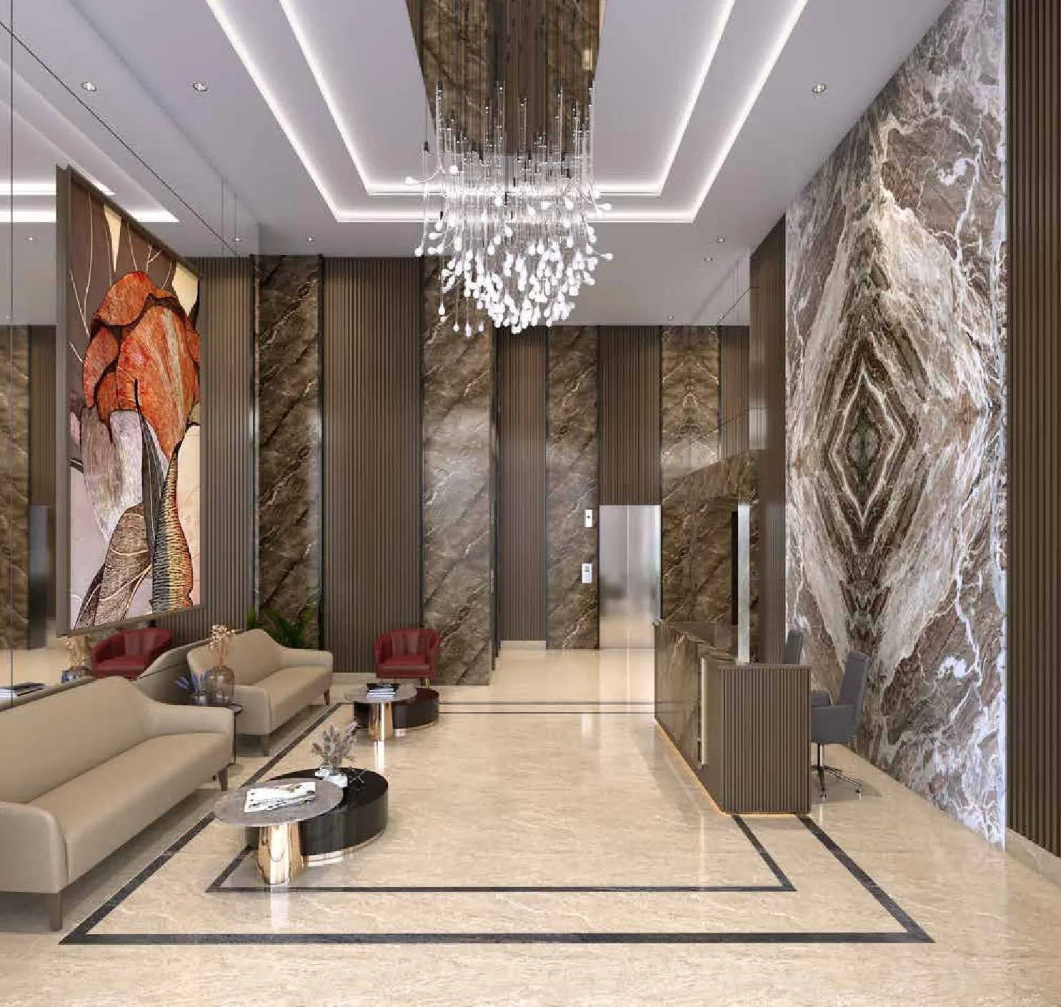 Hiranandani Empress Hill double-height entrance lobby – artist's impression