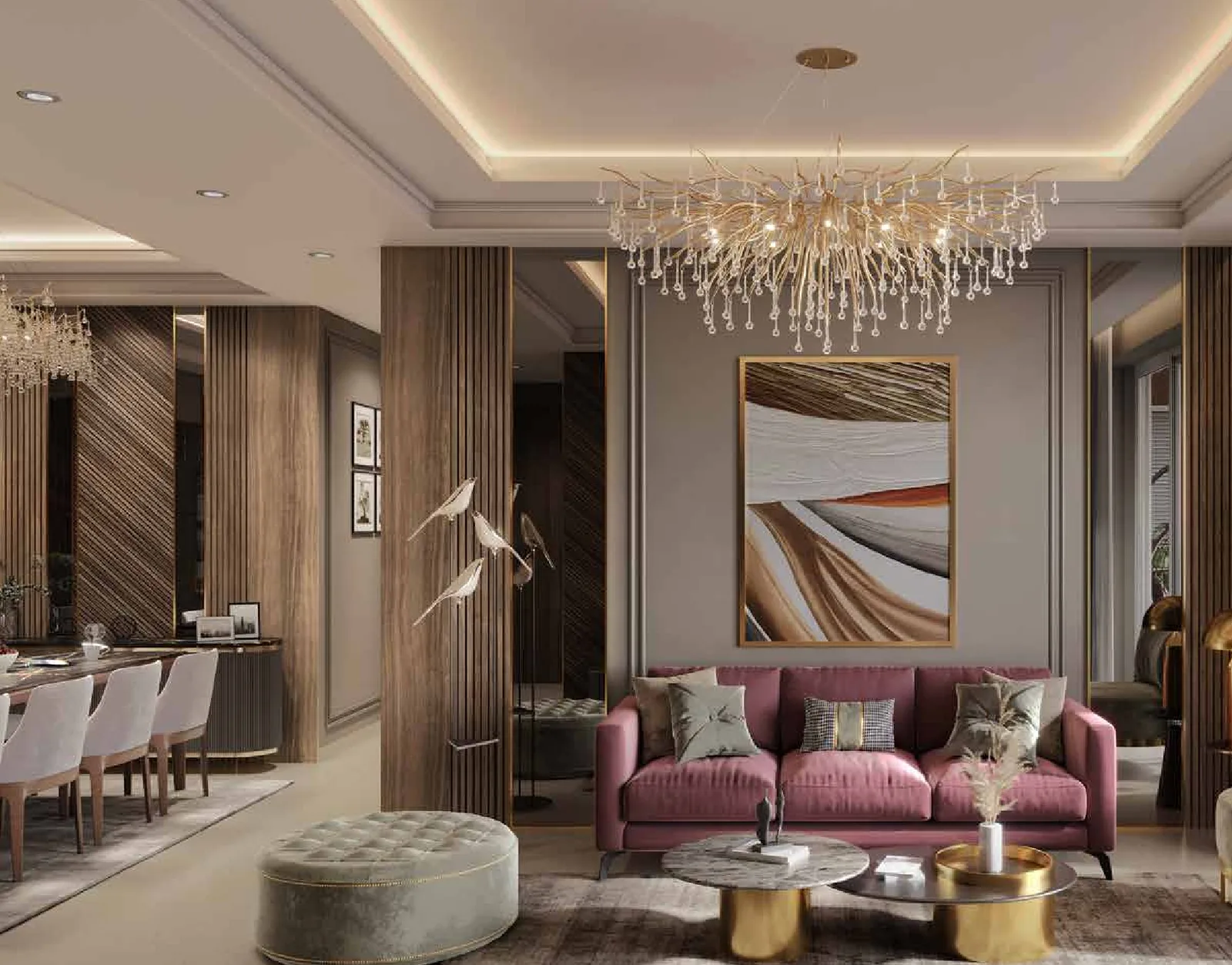 Hiranandani Empress Hill living room – artist's impression