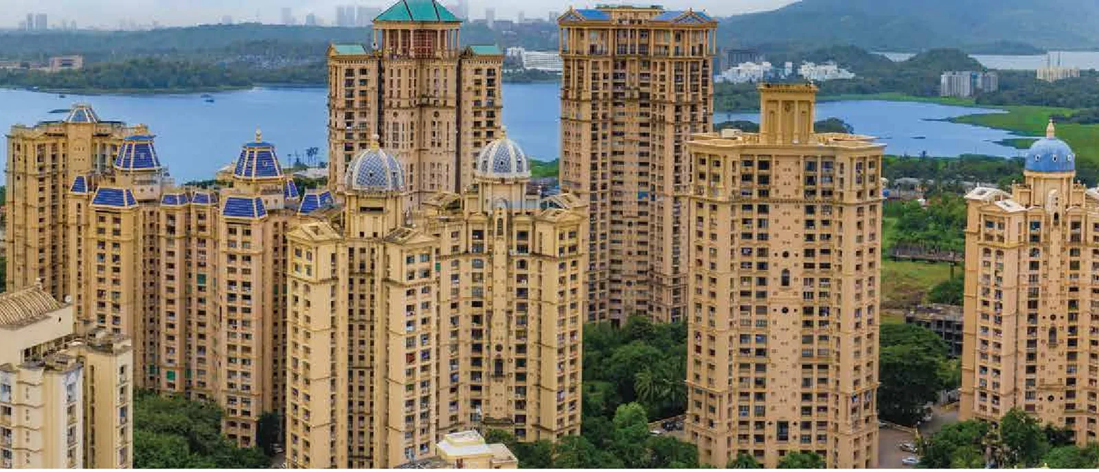 Hiranandani Gardens, Powai township and Powai Lake – actual photo