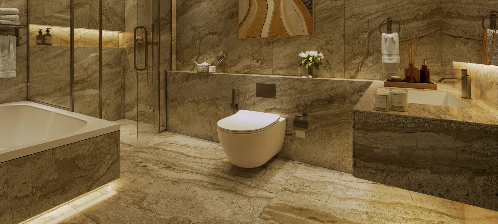 Hiranandani Rockside master bathroom – artist's impression