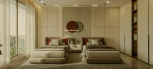 Hiranandani Rockside bedroom – artist's impression