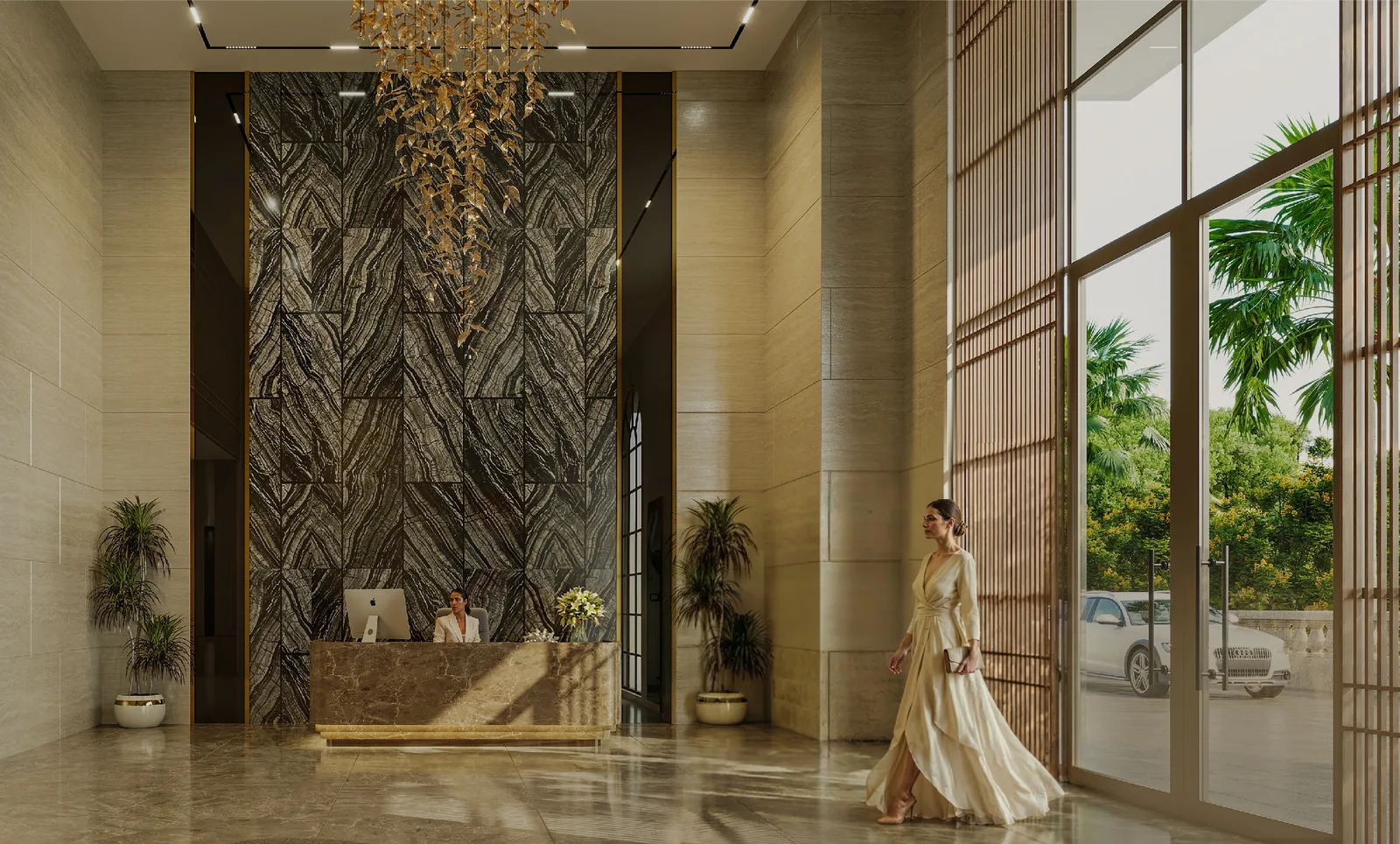 Hiranandani Rockside double-height entrance lobby – artist's impression
