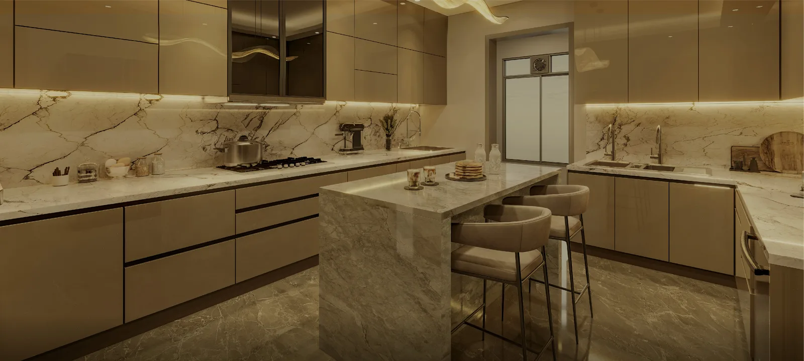 Hiranandani Rockside kitchen – artist's impression