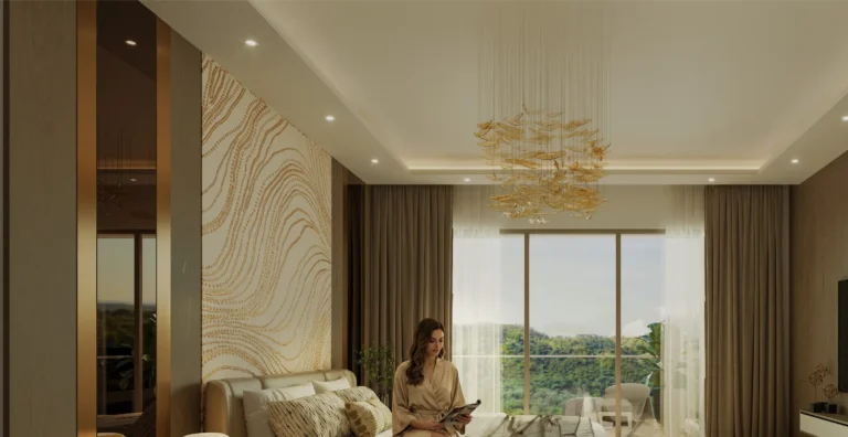 Hiranandani Rockside master bedroom – artist's impression