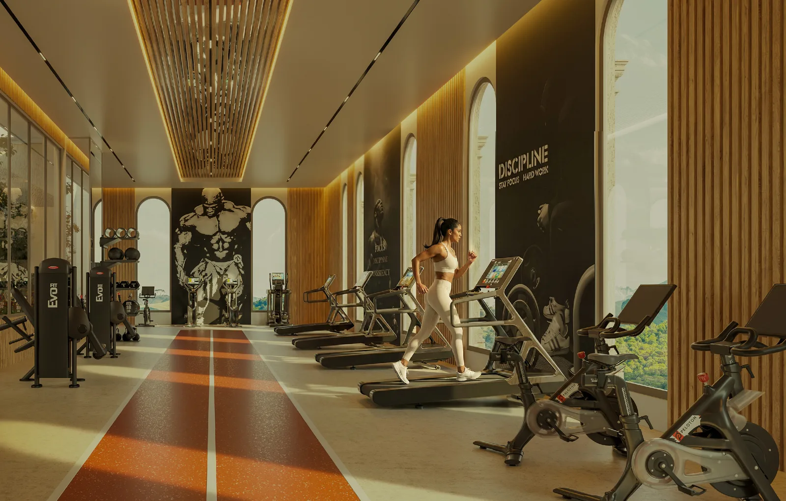 Hiranandani Rockside rooftop gymnasium – artist's impression