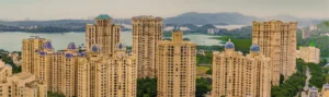 Hiranandani Gardens, Powai township and Powai Lake – actual photo