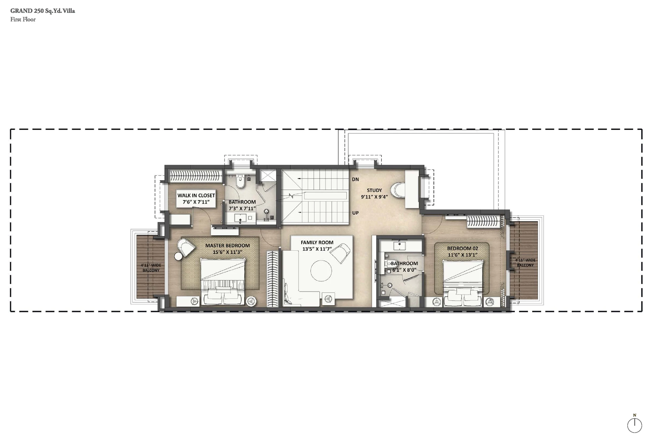 Grand 250 sq. yd Villa — First Floor