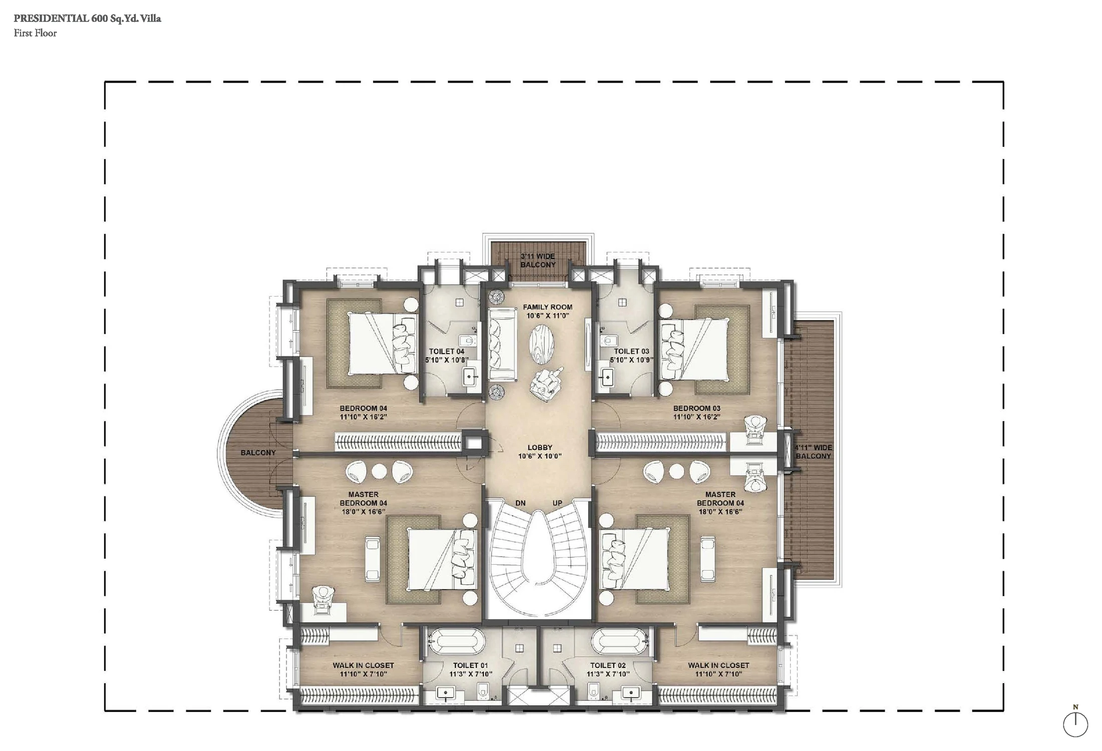 Presidential 600 sq. yd Villa — First Floor