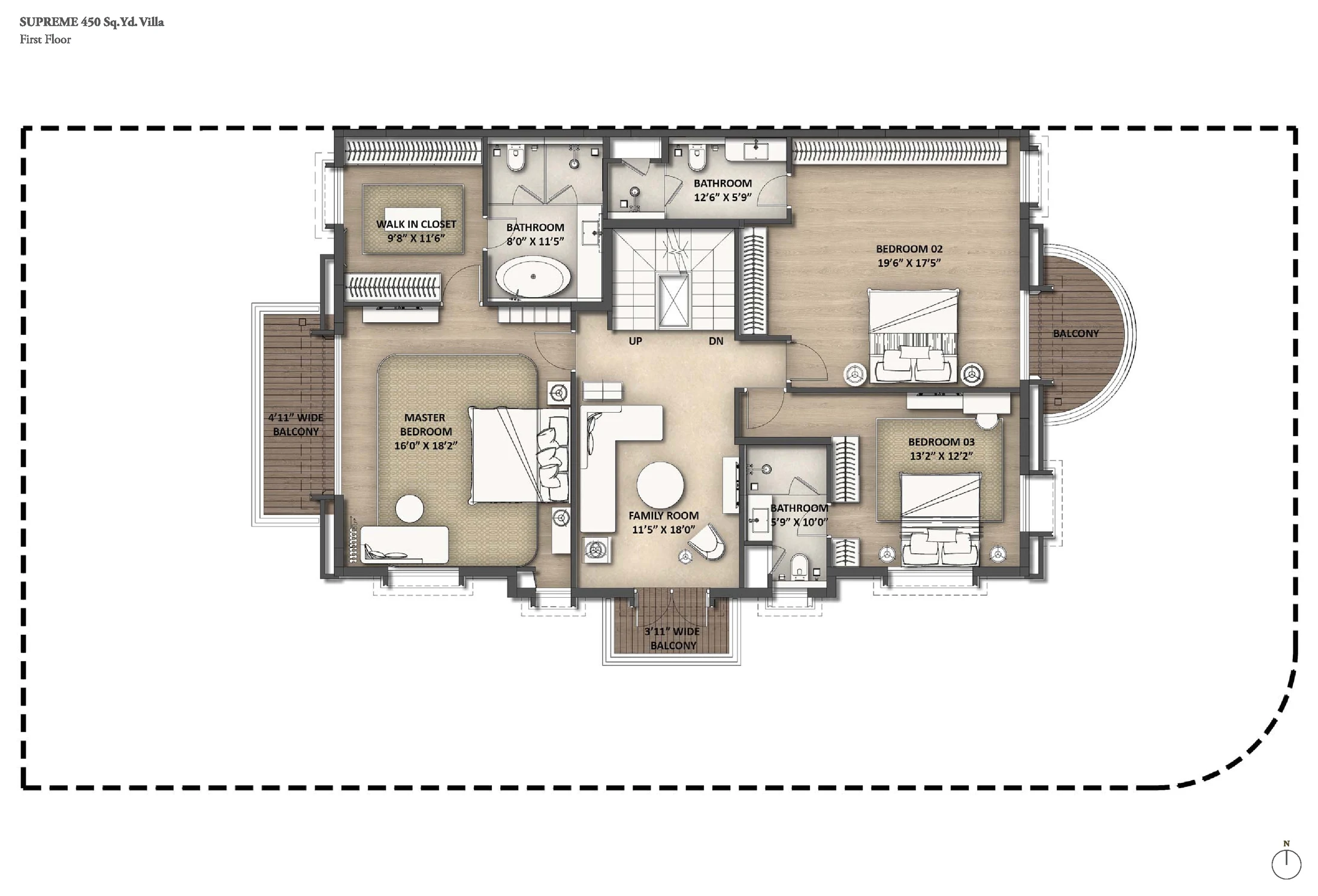 Supreme 450 sq. yd Villa — First Floor