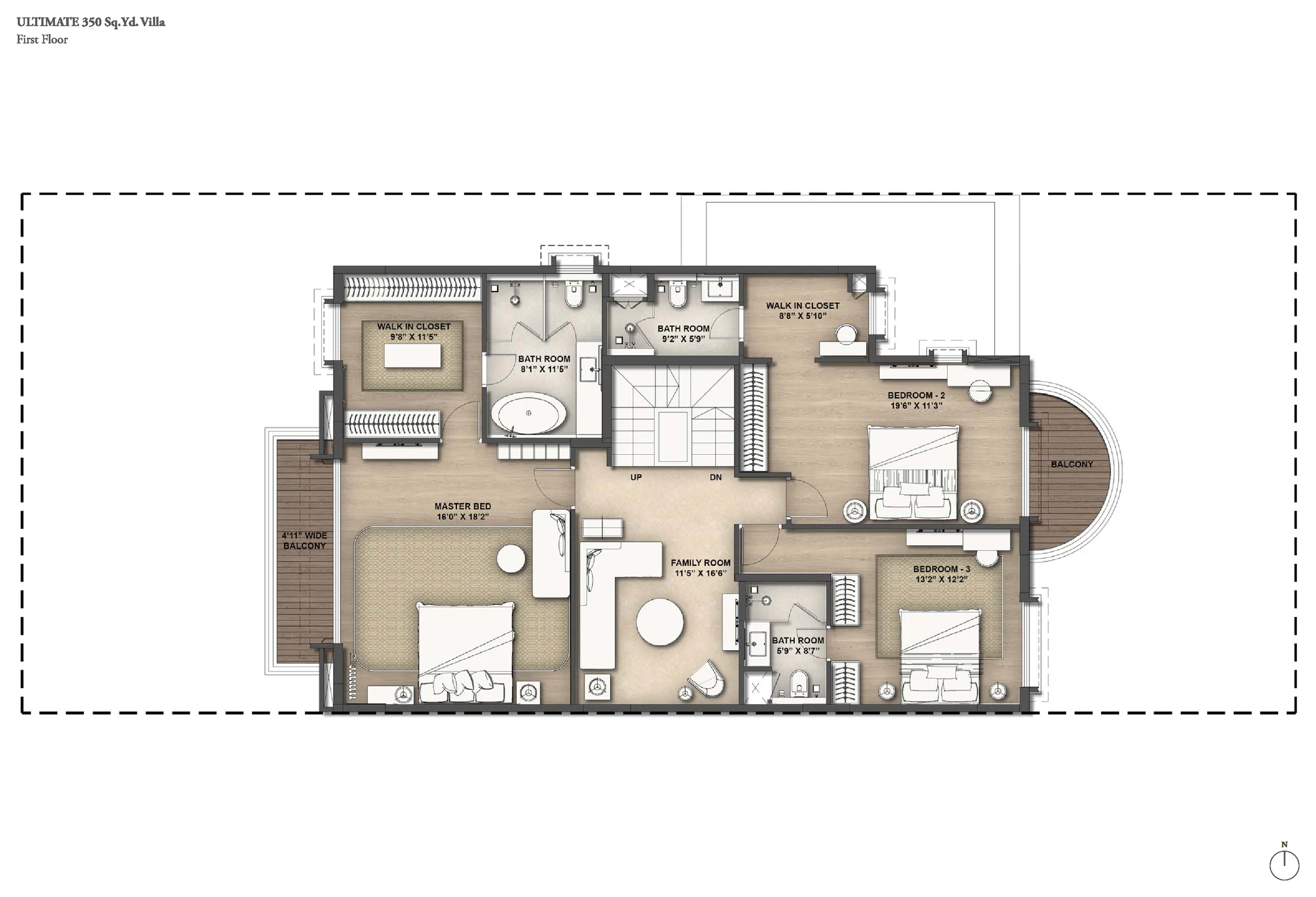 Ultimate 350 sq. yd Villa — First Floor