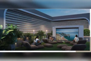 Mini theatre / home-cinema lounge at Om Shubhchintak, Mira Road East