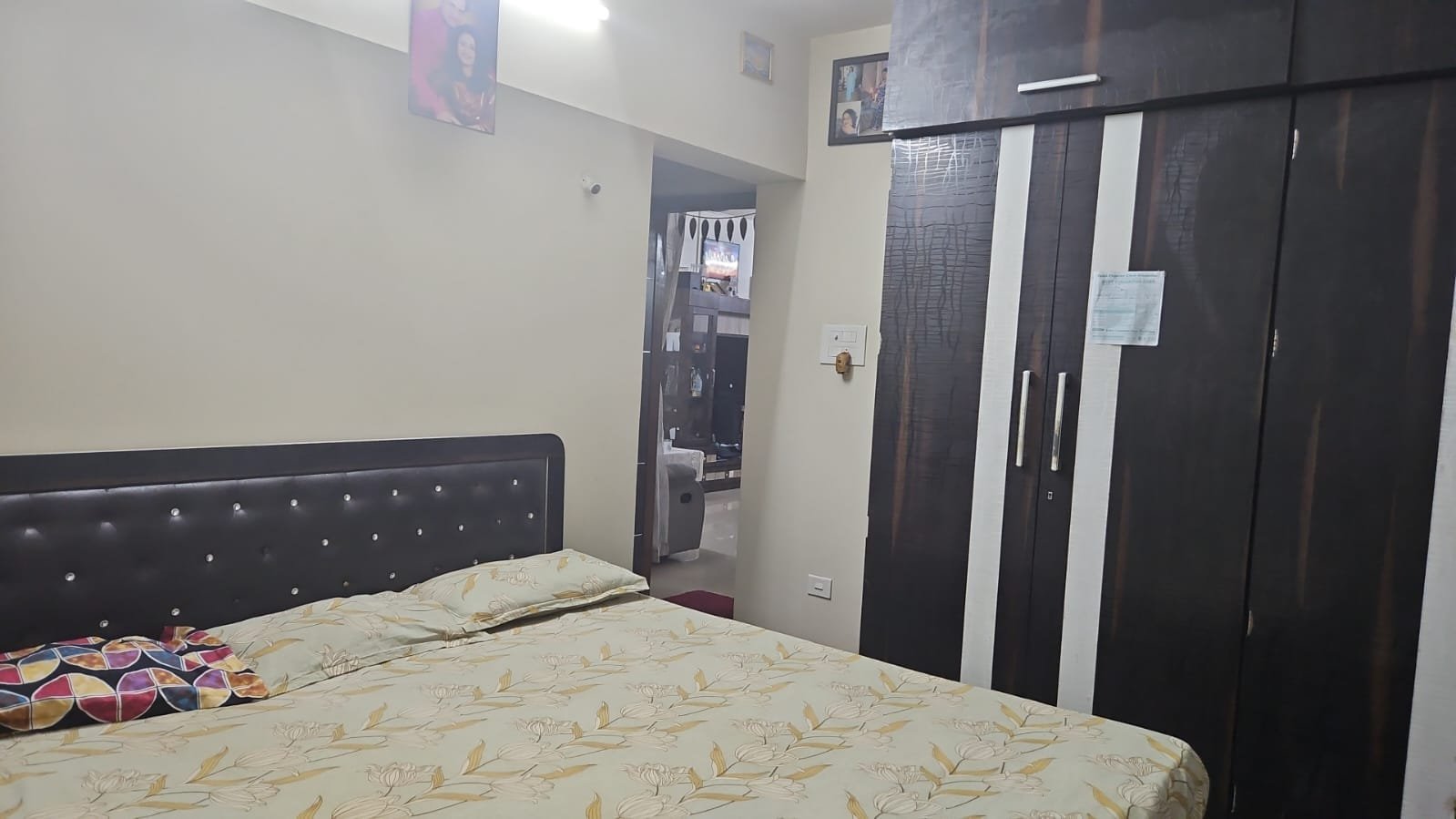 Master bedroom with wardrobe, Sai Mannat Kharghar 3 BHK