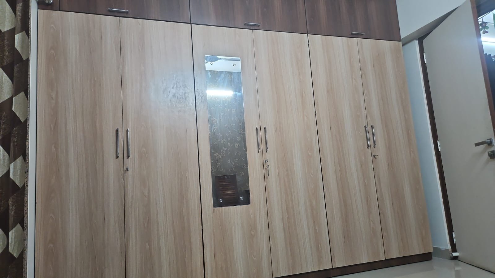 Full-height wooden wardrobe, Sai Mannat Kharghar 3 BHK