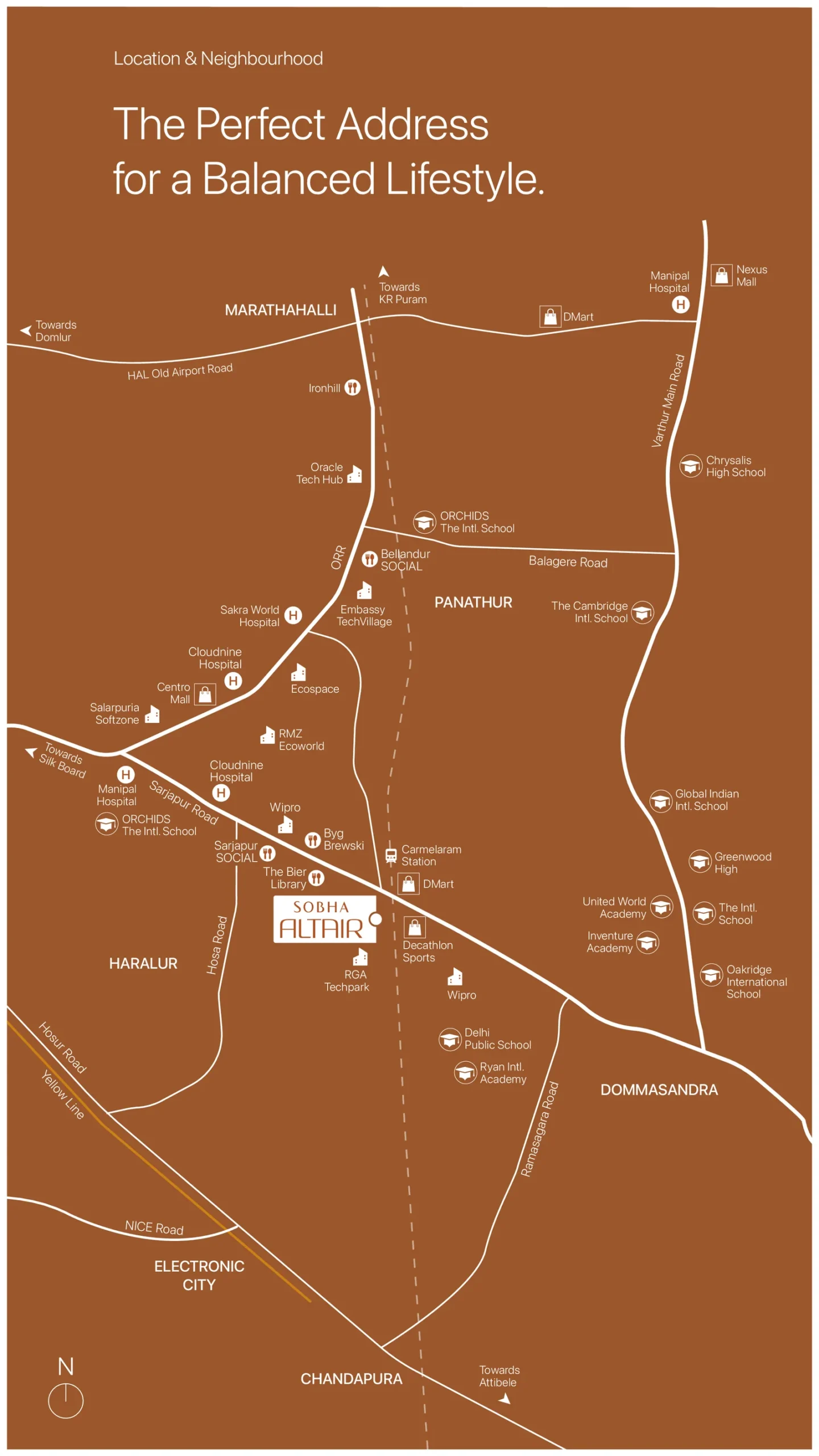 SOBHA Altair Sarjapur Road: location map