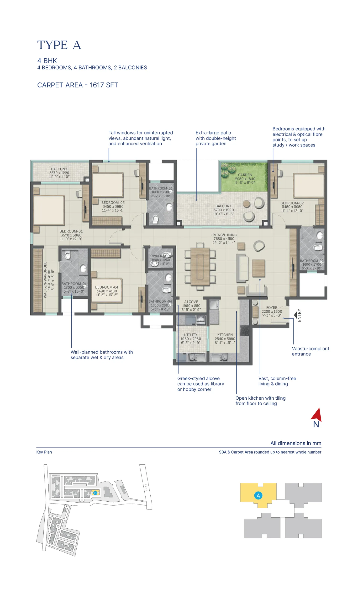 4 BHK – Type A
