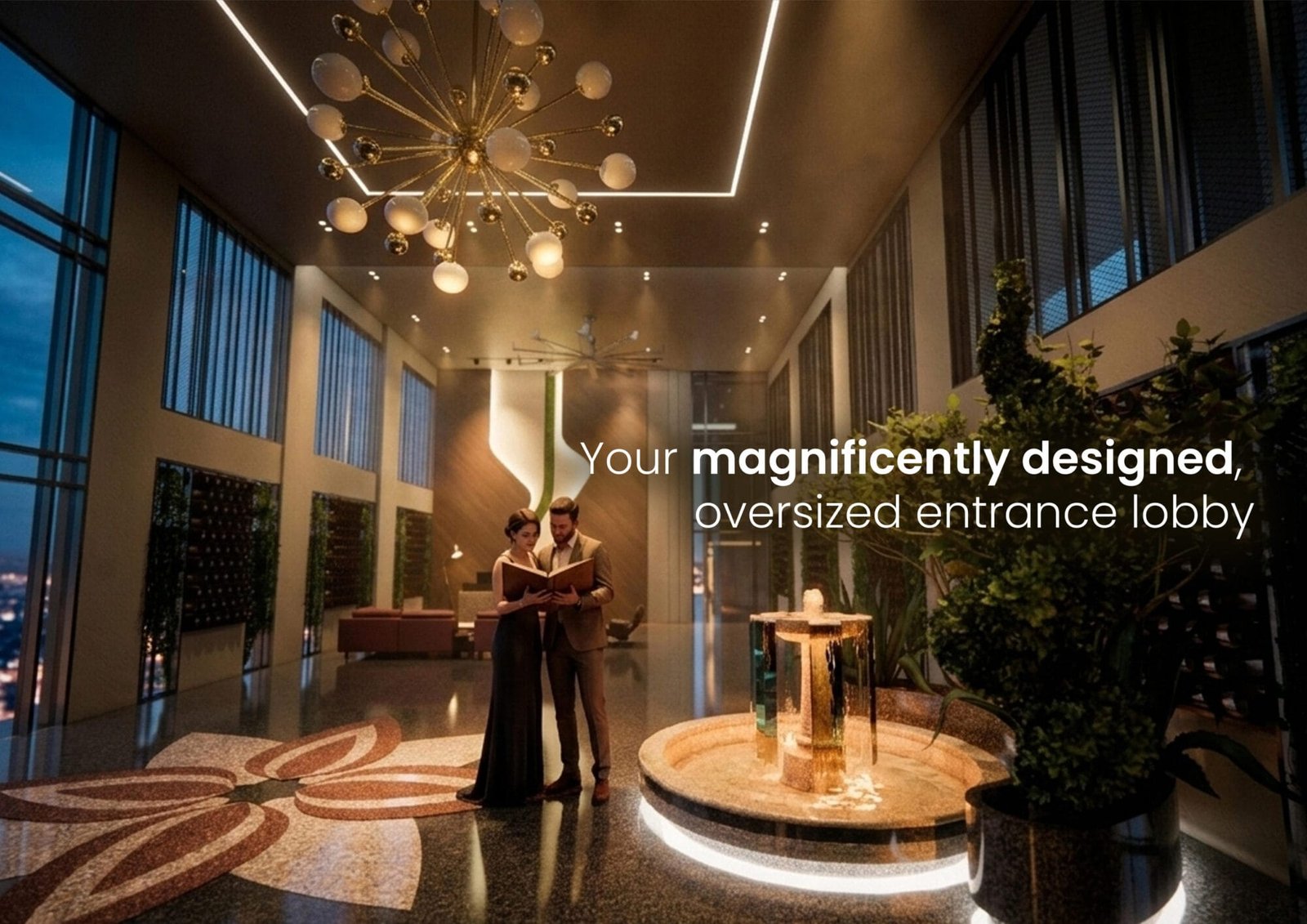 Oversized entrance lobby at Walchand Park View (artist impression)