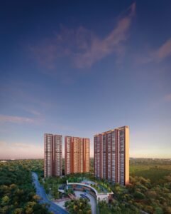 SOBHA Aranya Sector 80 Gurgaon towers at dusk