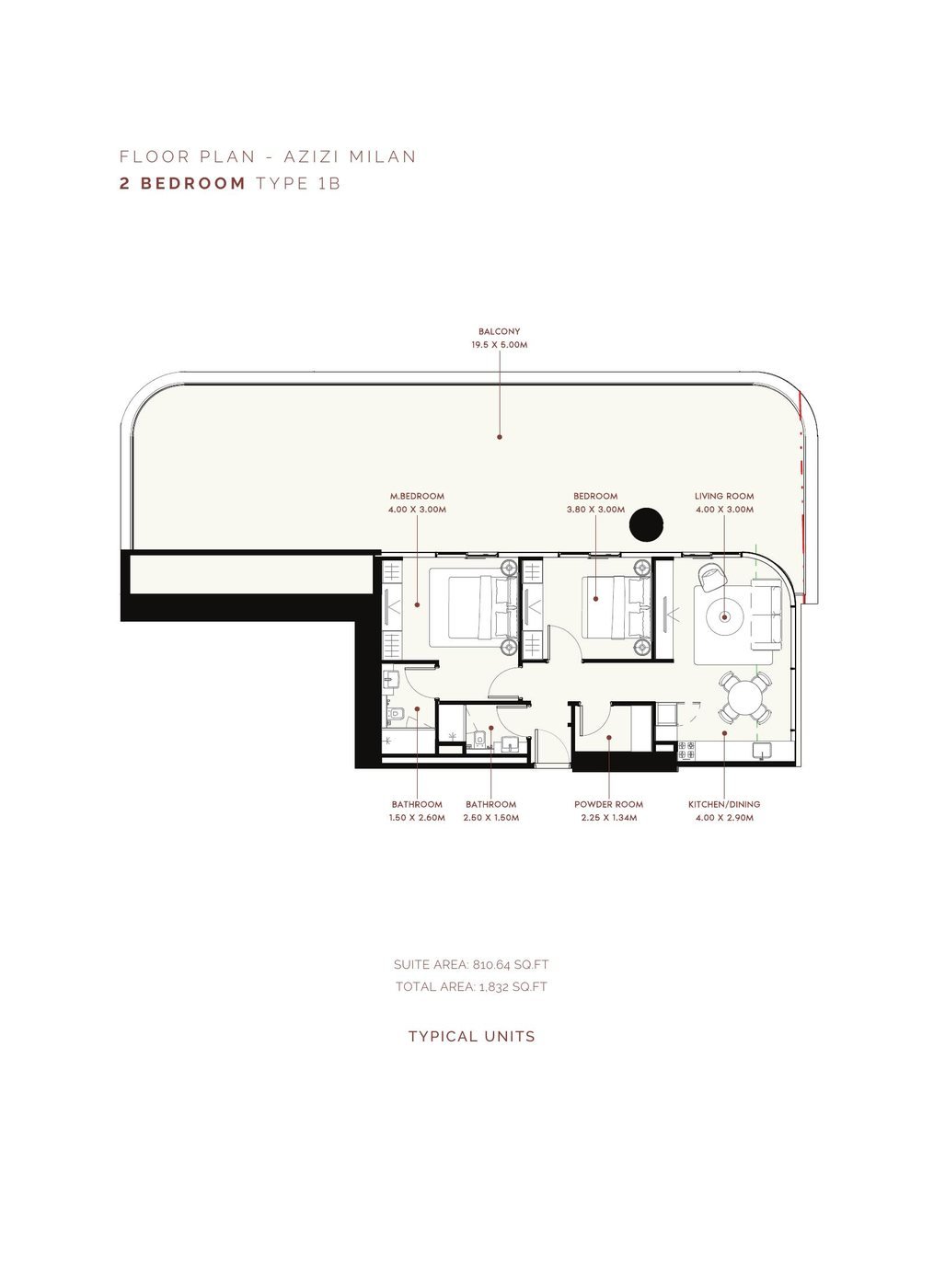 2 Bedroom – Type 1B