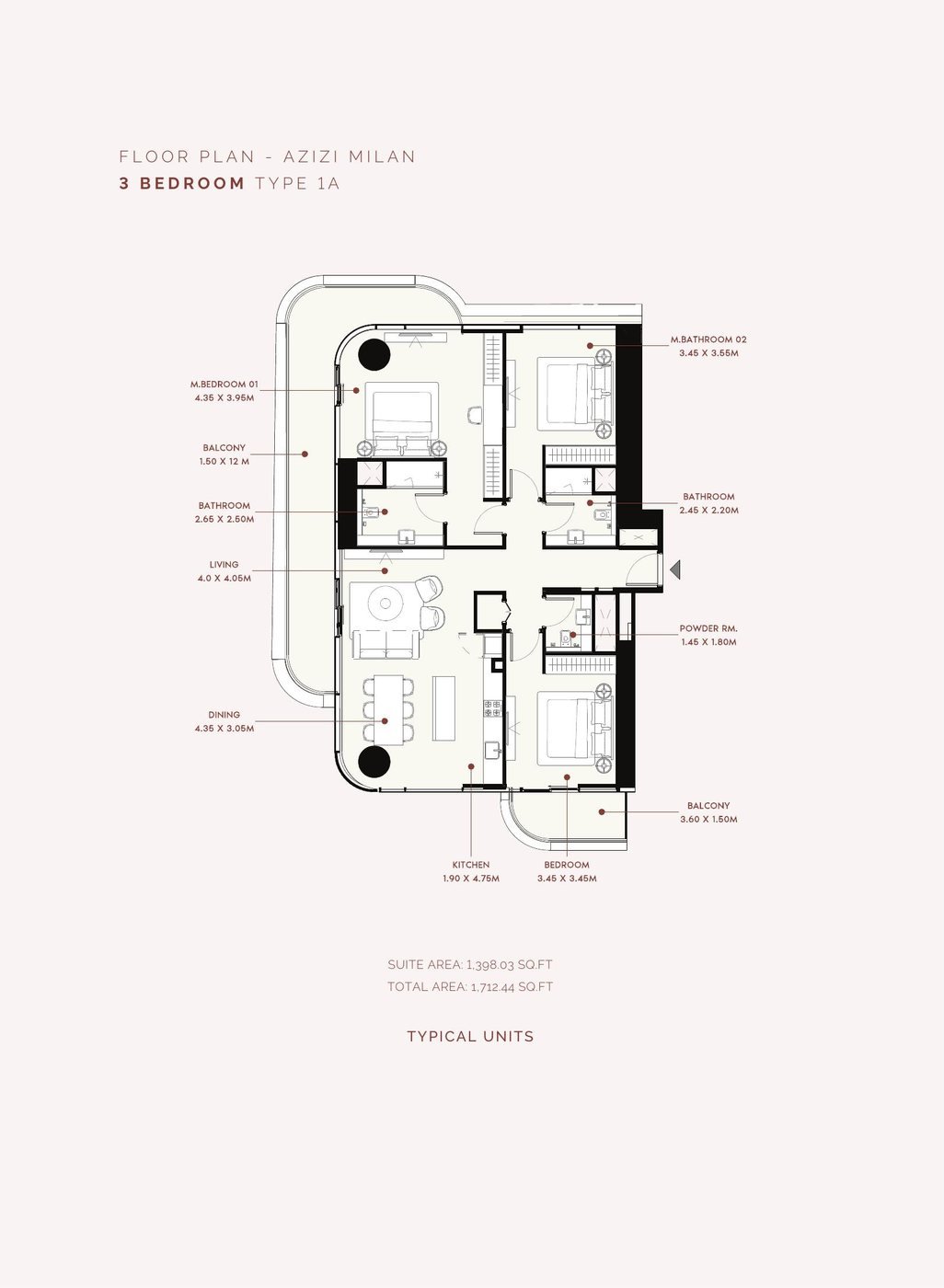 3 Bedroom – Type 1A