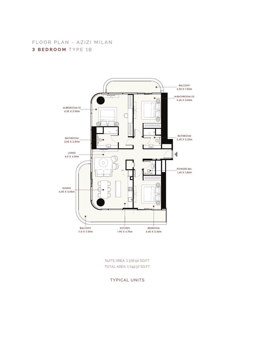 3 Bedroom – Type 1B