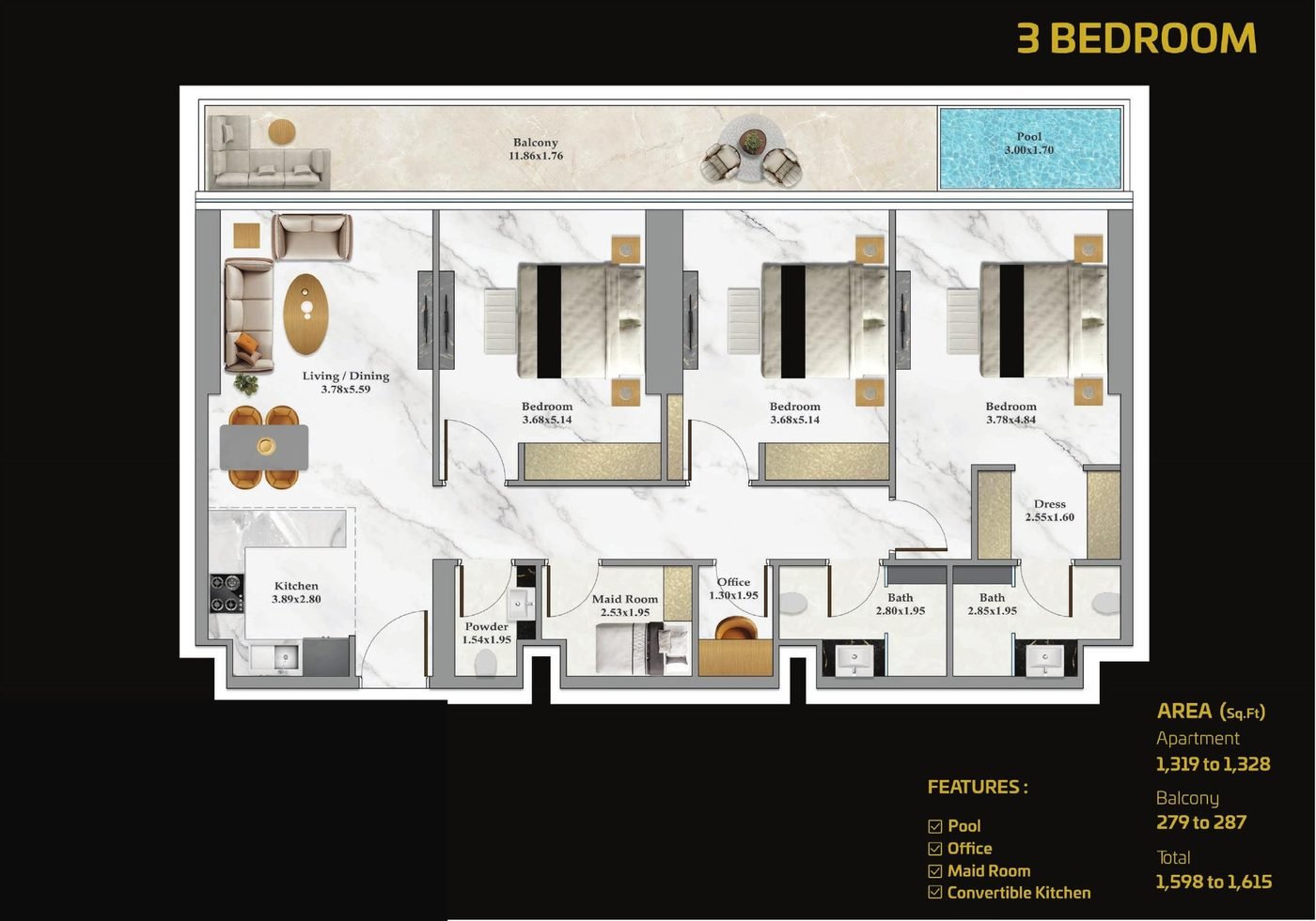 3 Bedroom