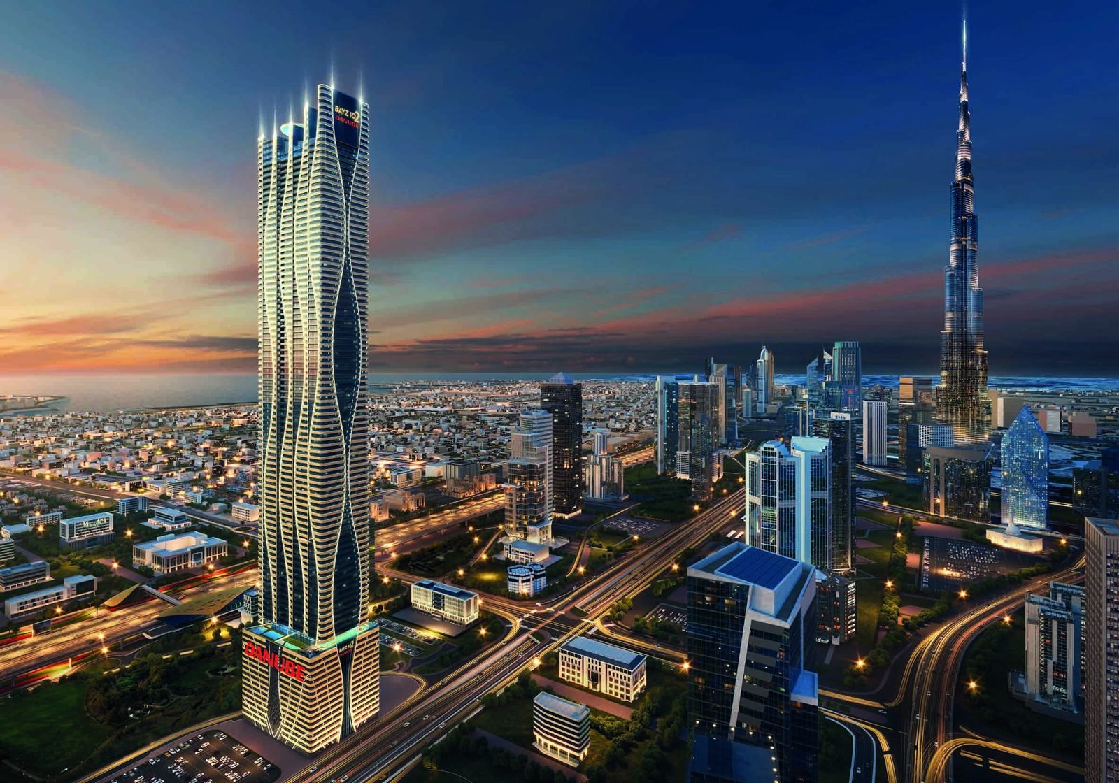Bayz 102 by Danube and the Downtown skyline