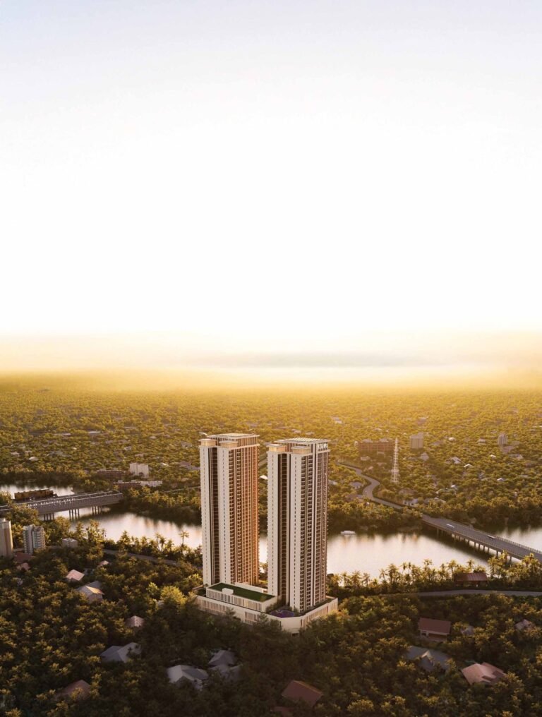SOBHA Bellevue Kozhikode aerial view at sunrise