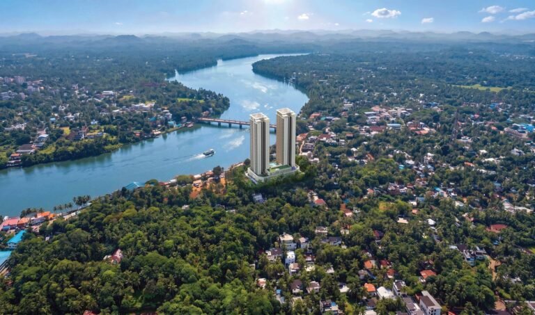SOBHA Bellevue Kozhikode towers by the chaliyar river