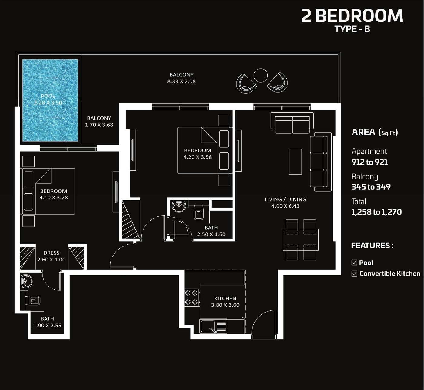 2 Bedroom – Type B